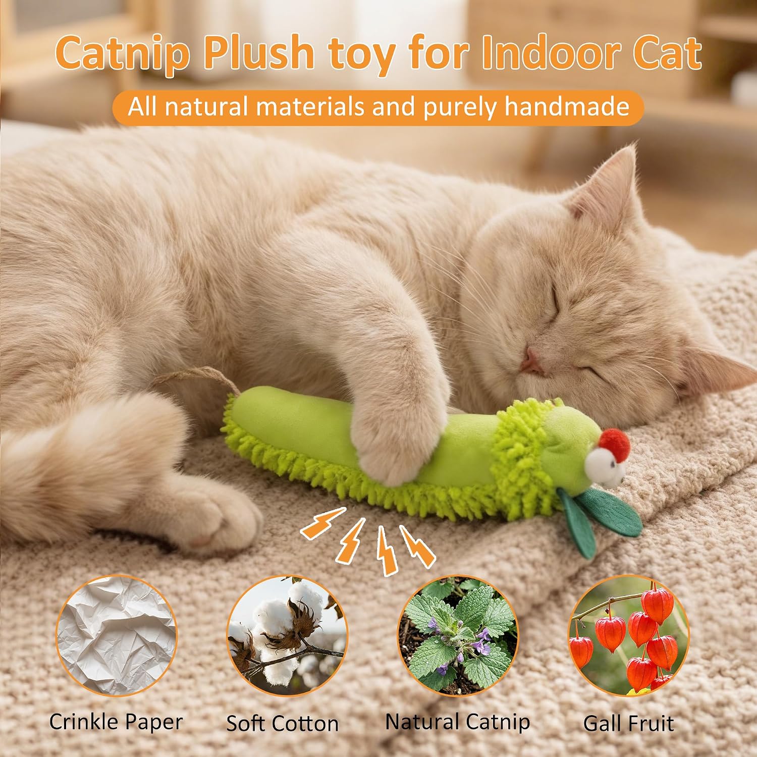 Detalle 2 de Uyubao Cat Chew Toy Set with Silvervine
