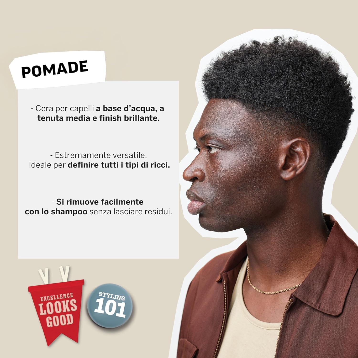 Detalle de American Crew Pomade 85g Tenuta Media