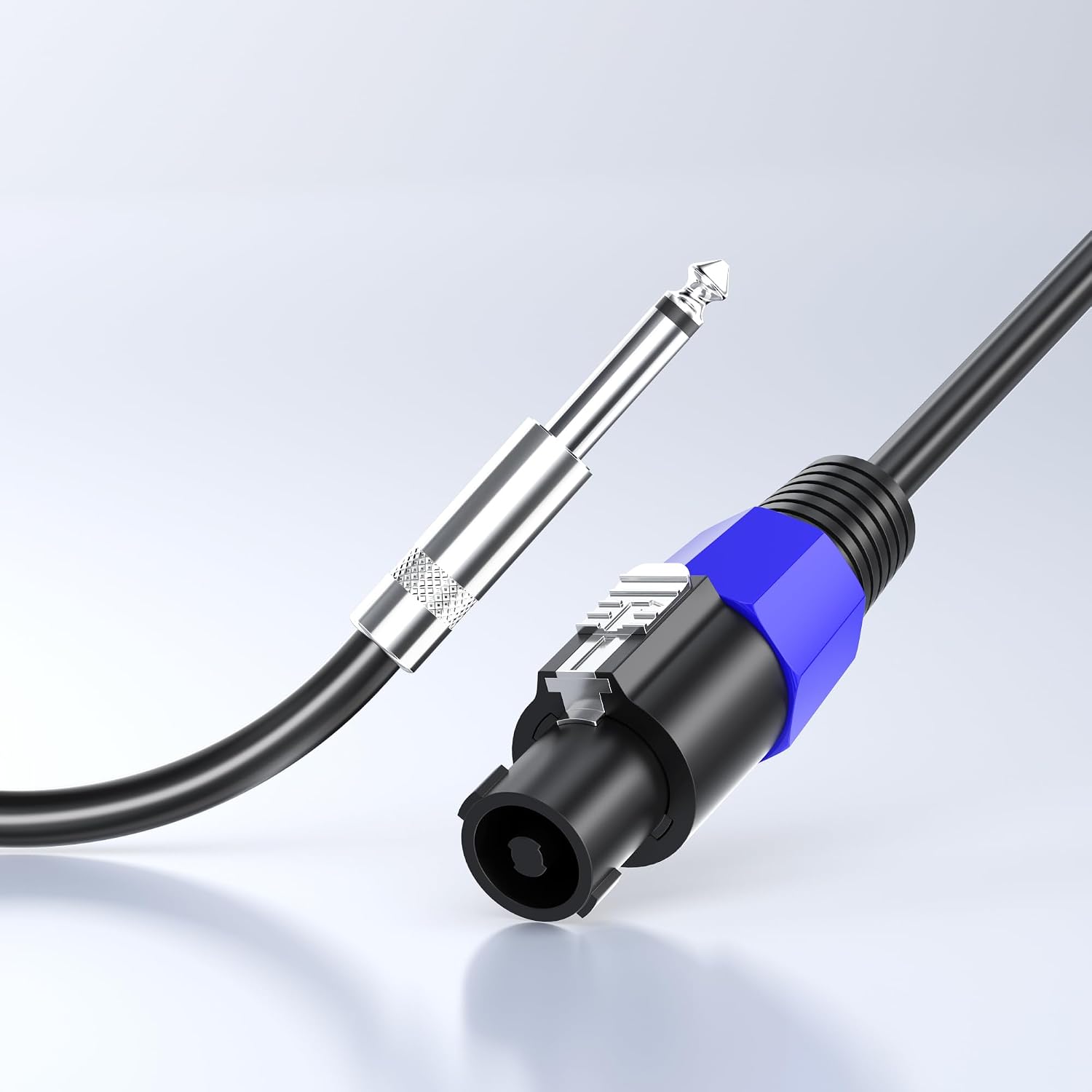Thumbnail 3 de Jumwa 2pack 7M Speakon to 1/4" TS Speaker Cables for Audio Amplifier – 15AWG, NL4FC to 6.35mm, Heavy Duty (M-M)