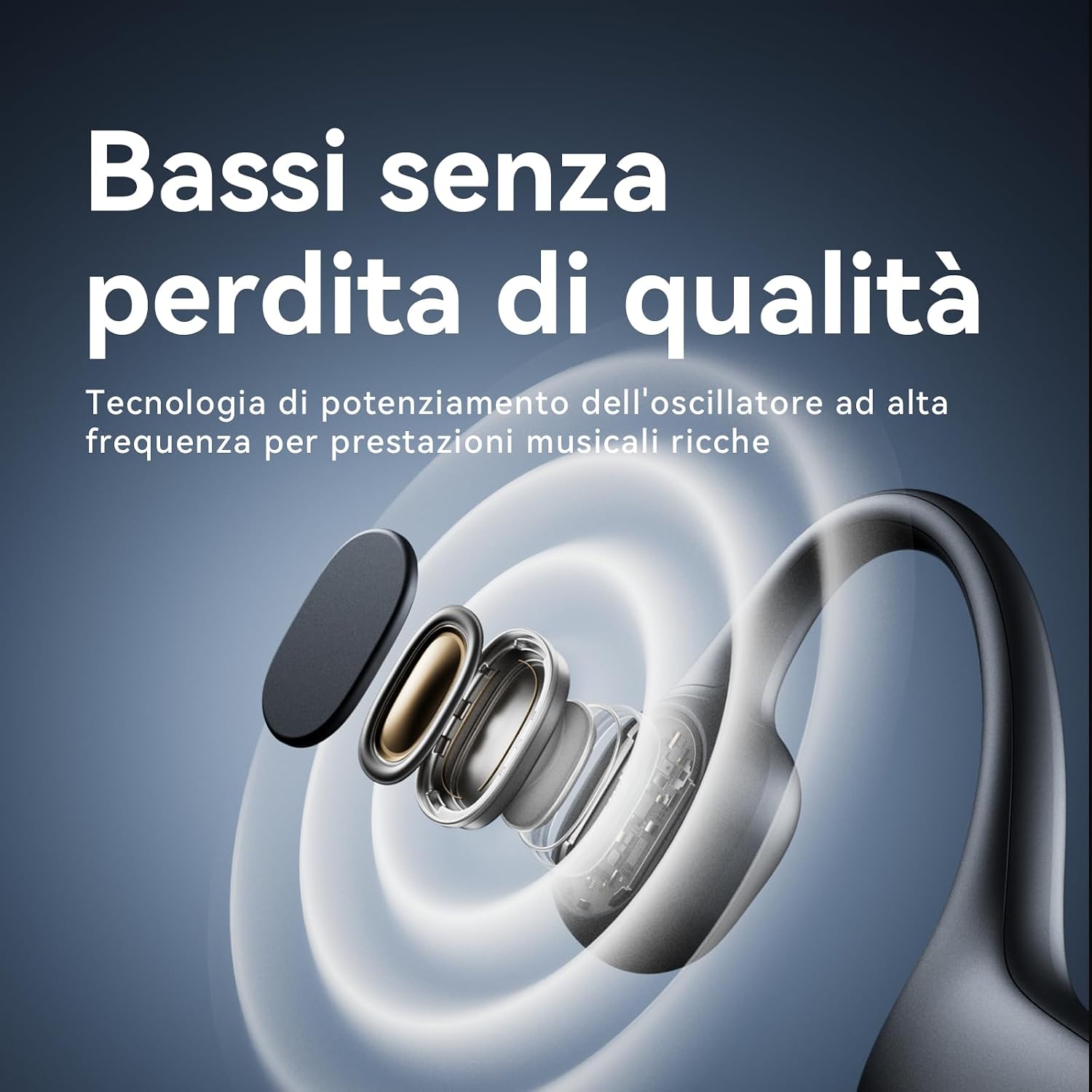 Detalle de SANAG B21S Cuffie Conduzione Ossea Open Ear Bluetooth 5.4 IPX5