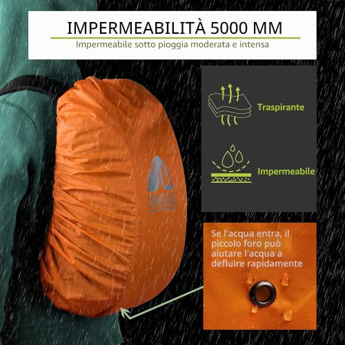 Detalle 2 de Unigear Coprizaino Antipioggia 10–90 L – Protezione affidabile per zaini in viaggio, trekking e ciclismo