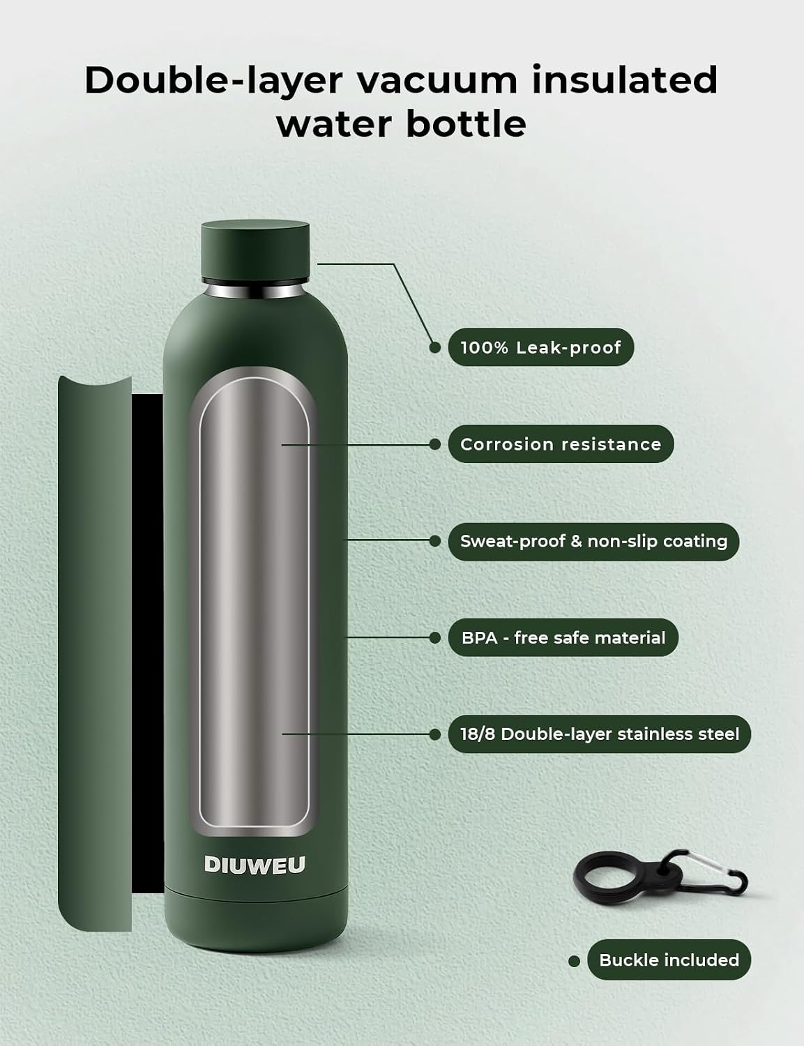 Thumbnail 3 de Stainless Steel Water Bottle Double Wall