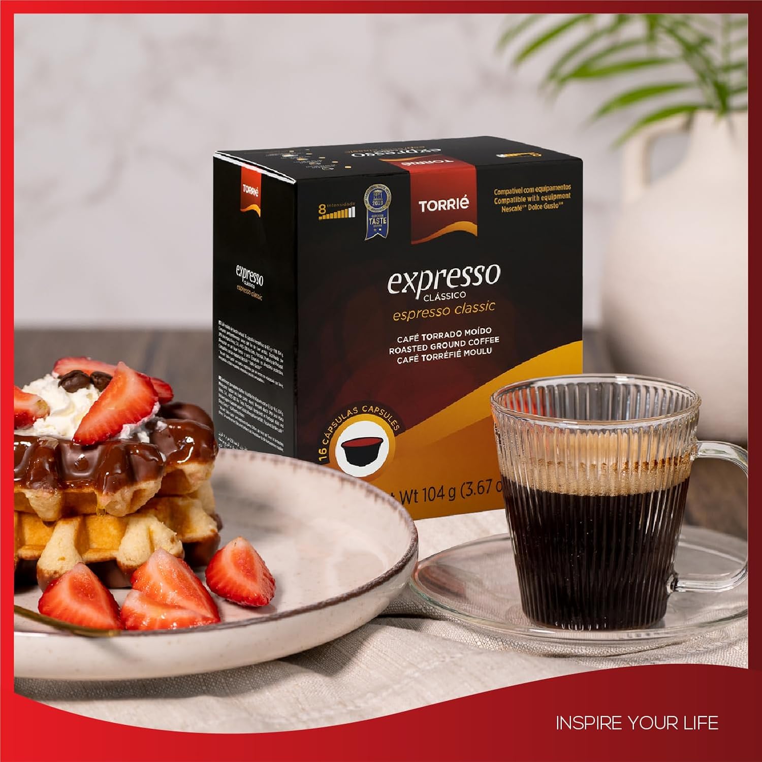 Detalle de Torrié Expresso Classico Coffee Pods Compatible with Dolce Gusto – Premium Espresso Capsules