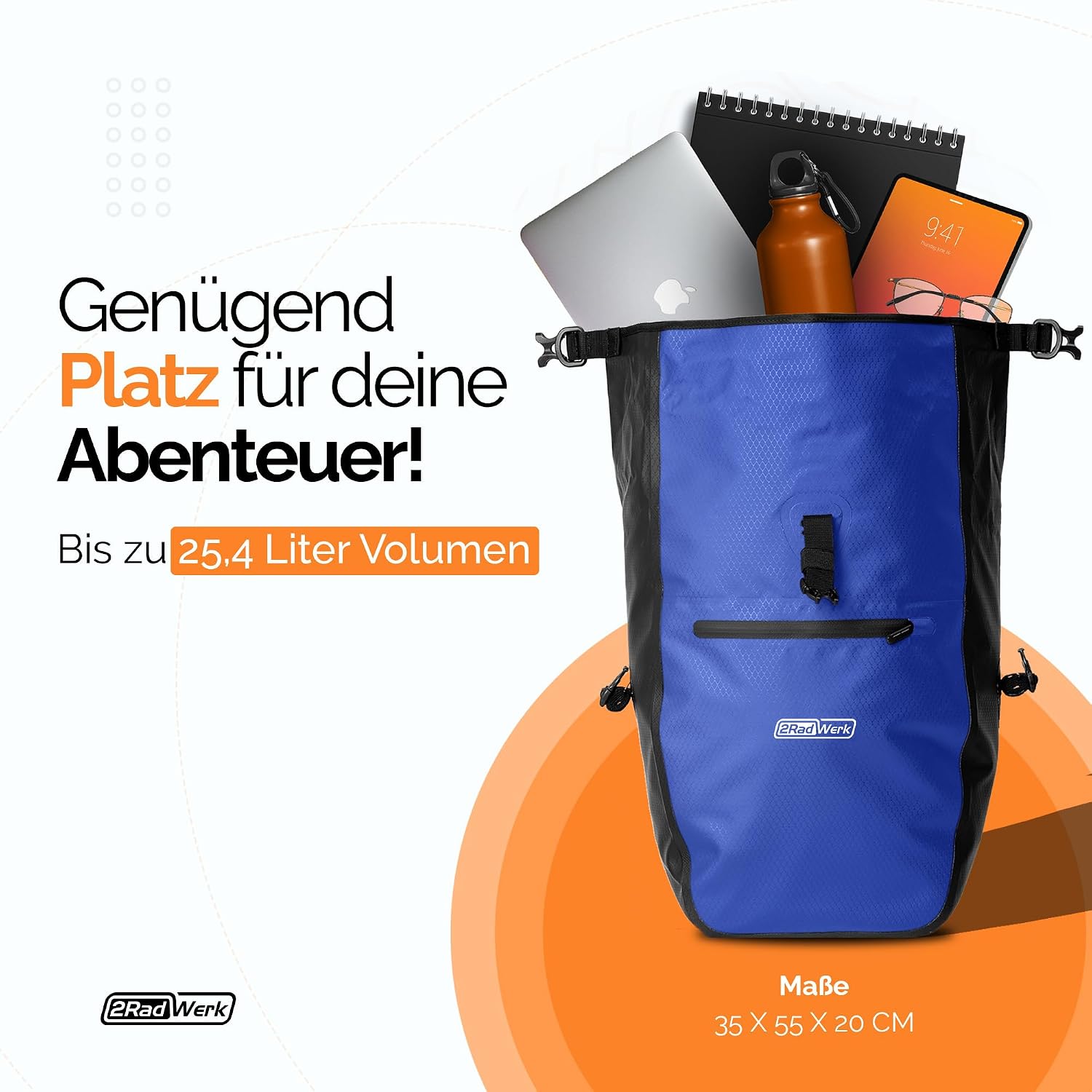Detalle 2 de 2Radwerk Sacoche de vélo: Sacoche imperméable et polyvalente pour porte-bagages