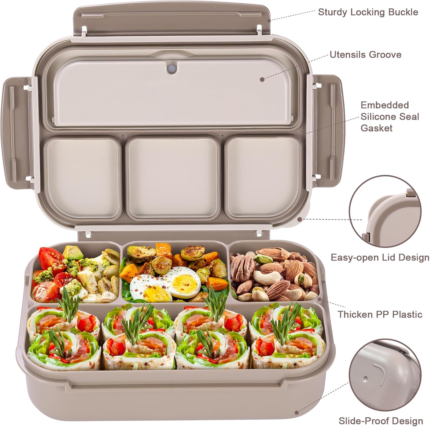 Detalle de Bento Box with 4 Compartments 🥣