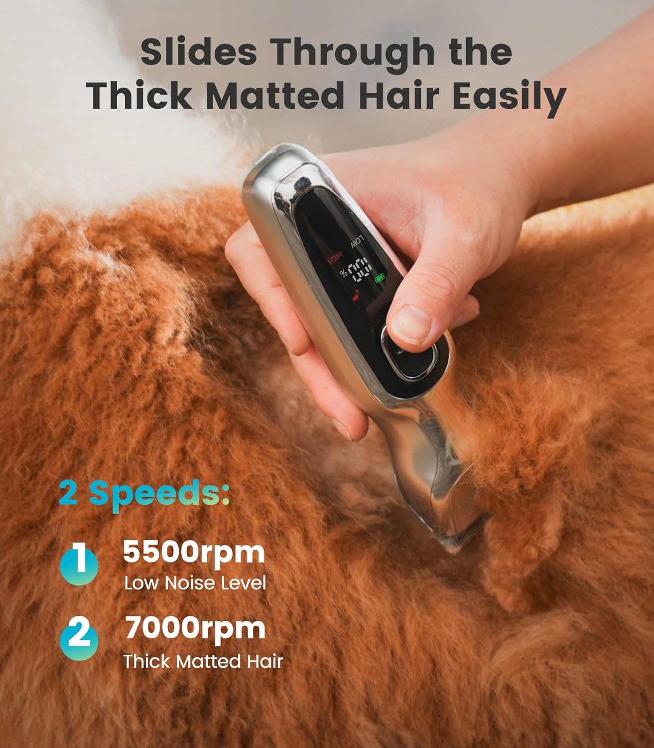 Thumbnail 1 de oneisall Dog Clippers for Grooming Thick Hair: Cordless, Low-Noise 2-Speed Kit