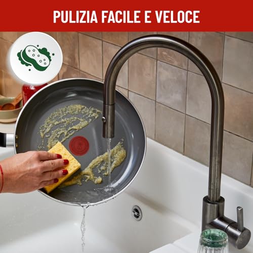 Detalle de Lagostina Goccia Padella 28 cm con rivestimento ceramico antiaderente e Thermo-Signal