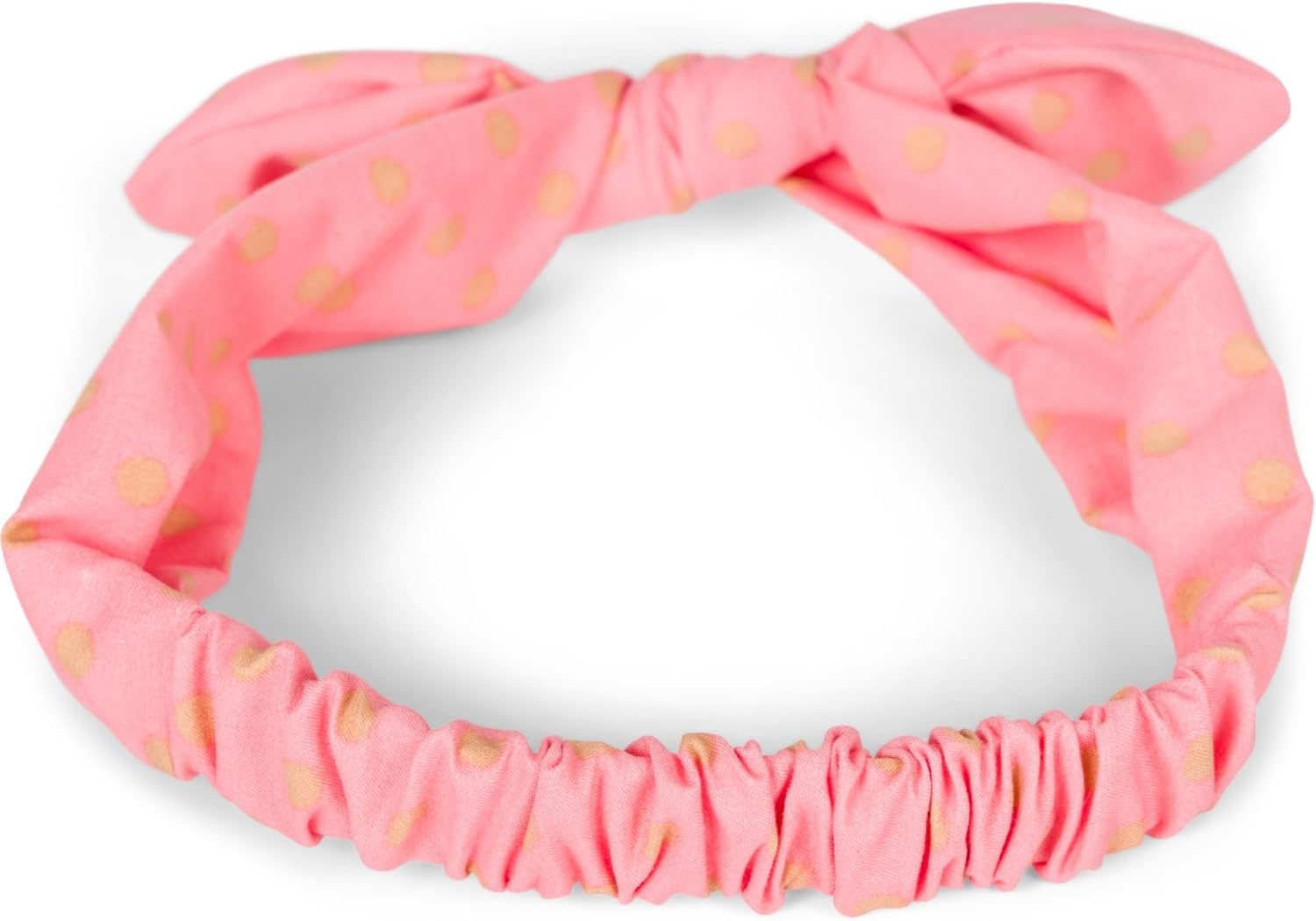 Detalle de styleBREAKER bandeau pour femmes à pois, nœud souple et cordon élastique (pin-up rockabilly) – Abricot-Beige