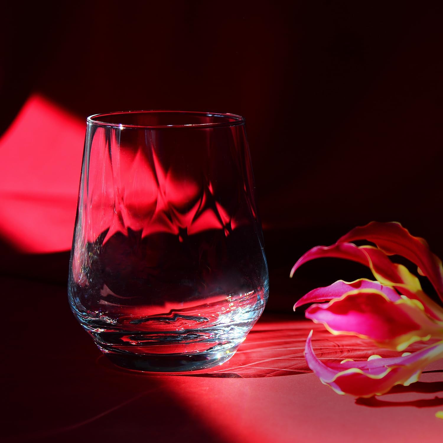 Thumbnail 4 de Krosno Splendour Lumi strukturierte Trinkgläser im 3er-Set (400 ml) für Wasser, Saft, Wein & Cocktails