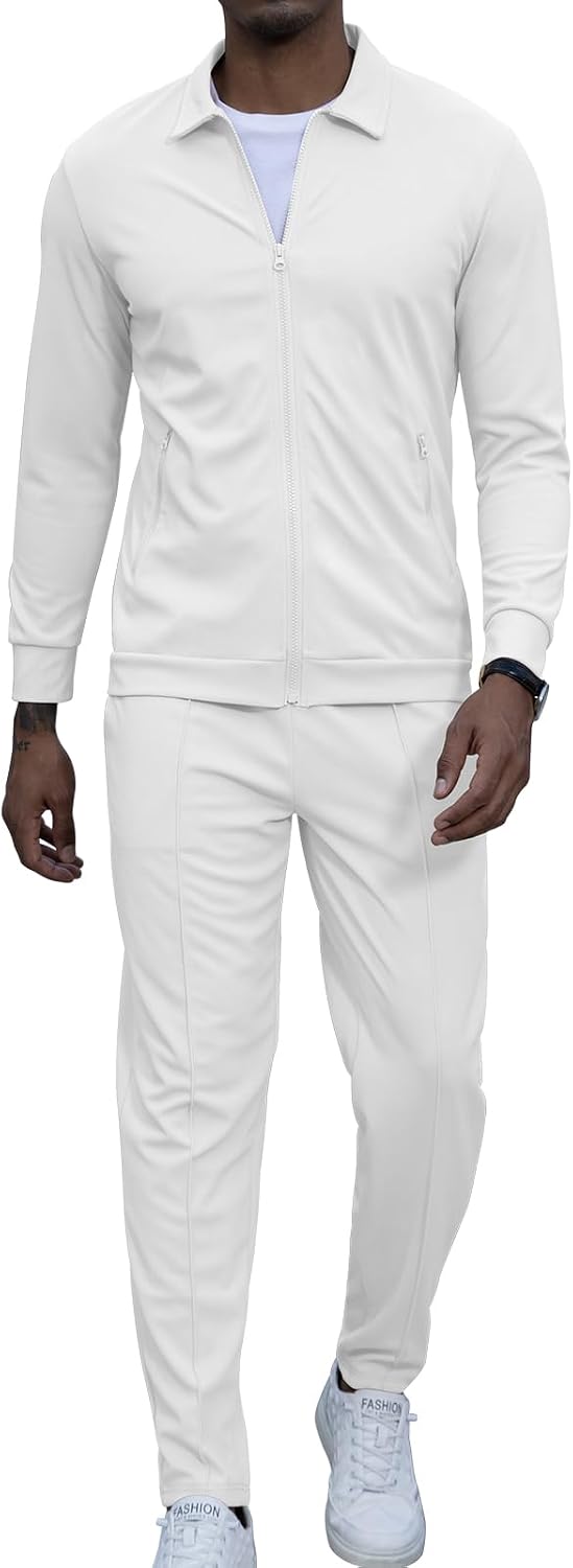 Detalle 2 de KUYIGO Men's Tracksuits 2 Piece Set – Lightweight, Durable Waffle Tracksuit with Full Zip Jacket and Joggers