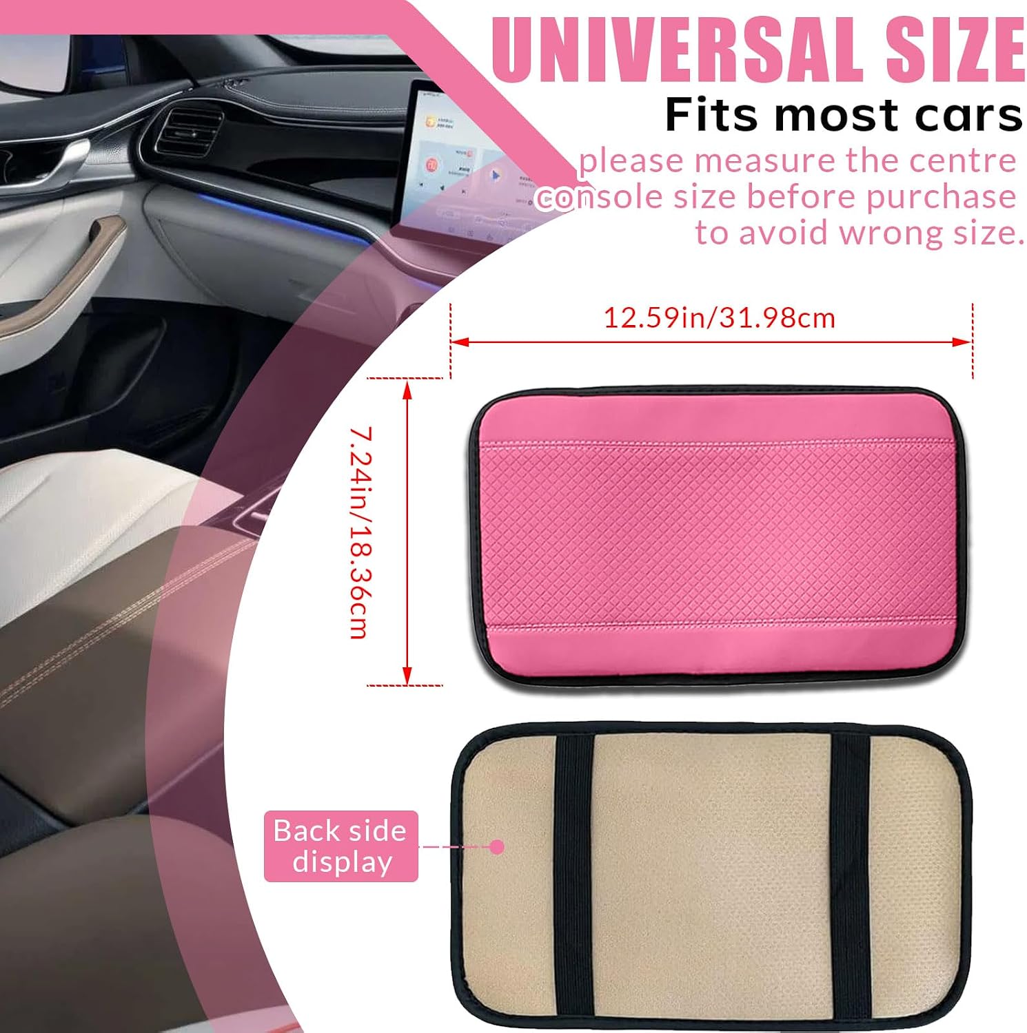Detalle de Piburth Car Armrest Pad PU Leather