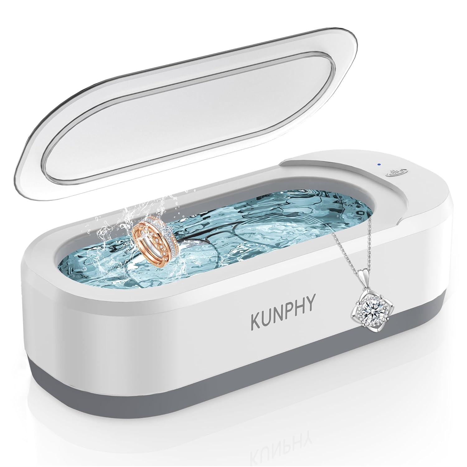 Nettoyeur à ultrasons 350 ml – Appareil de nettoyage professionnel pour bijoux et lunettes (46 kHz, acier inox 304, portable)