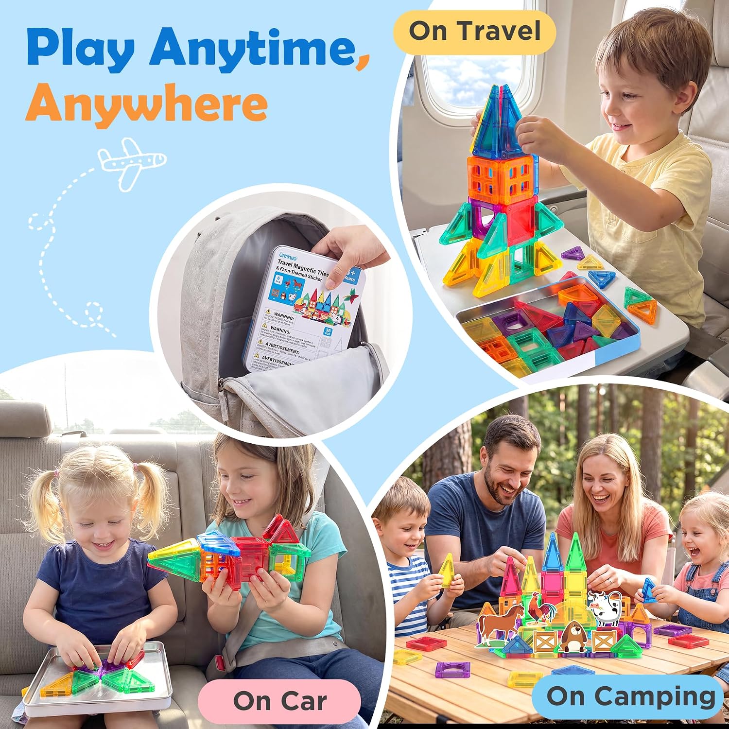 Thumbnail 6 de URMYWO Magnetic Building Tiles, 36-Piece Set