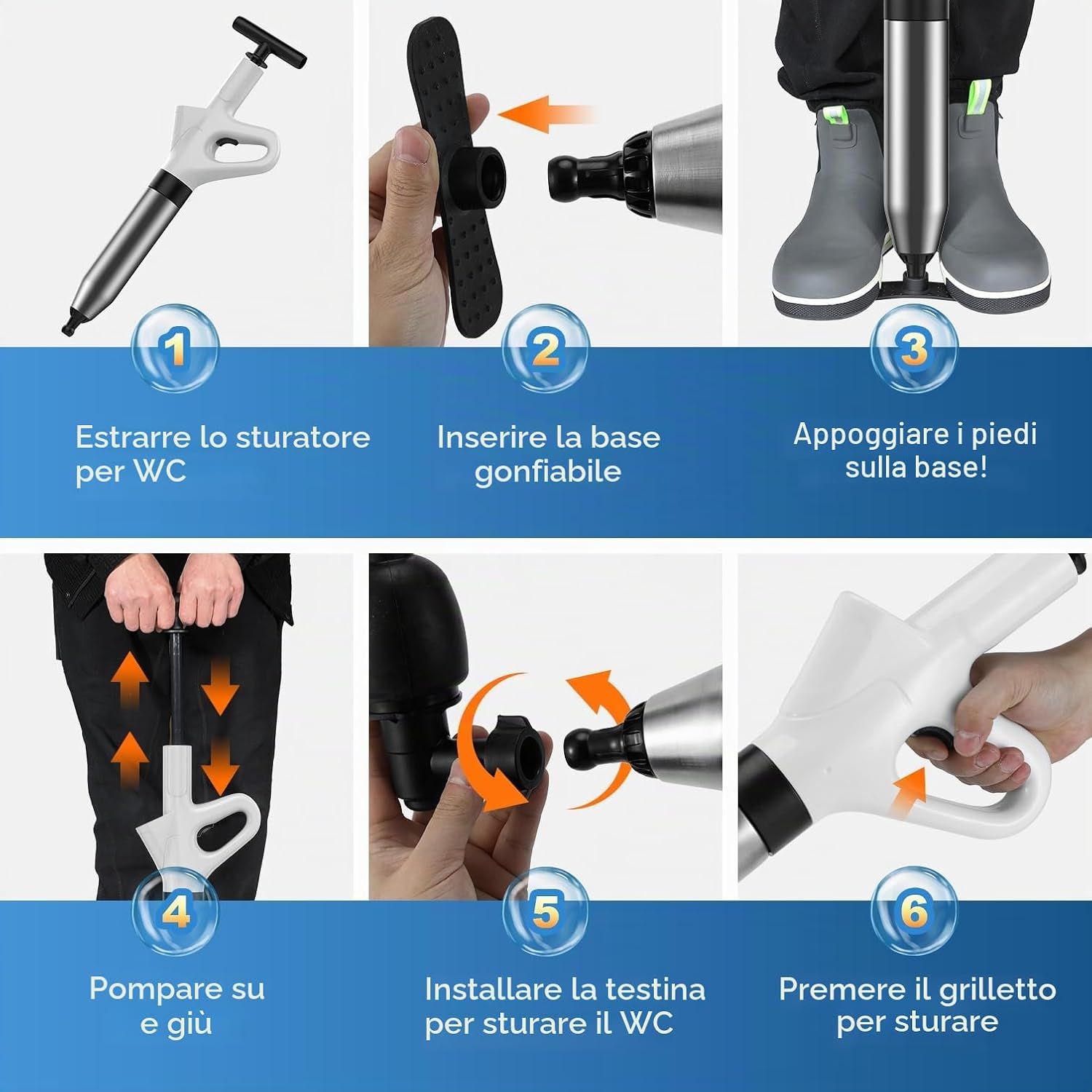 Thumbnail 6 de Stura WC ad alta pressione con manometro visibile - DUREVOLE e versatile per igiene domestica