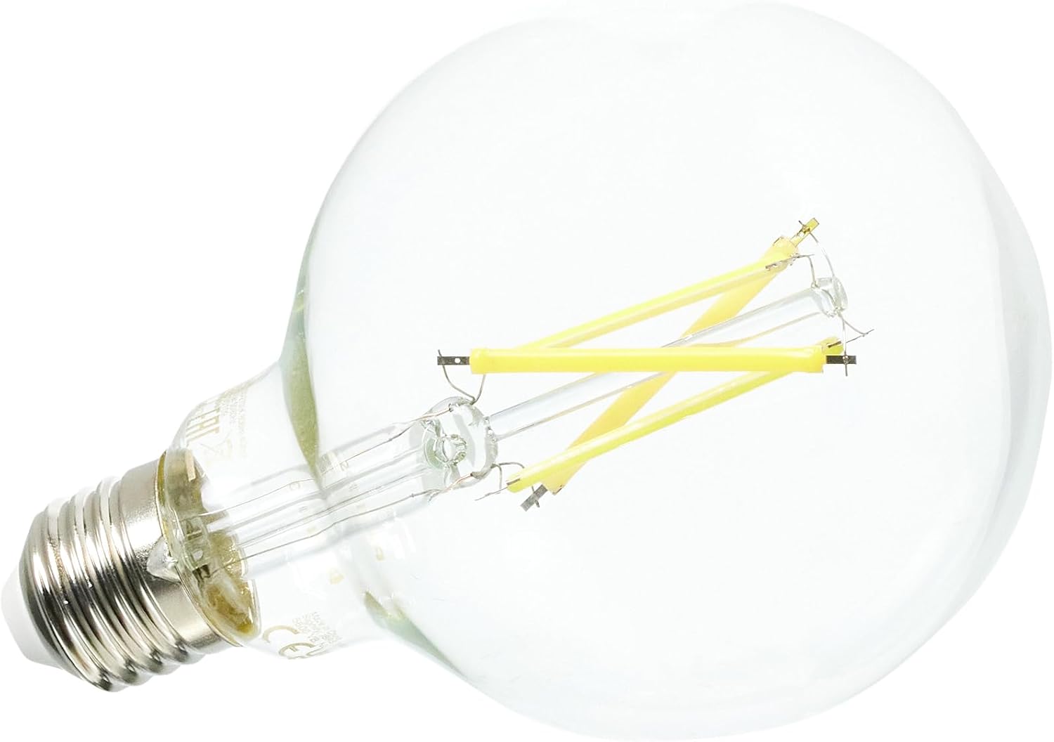 Detalle de Philips 929003010901 Globe LED-filamentlamp E27, dimbaar, transparant, 2700 K