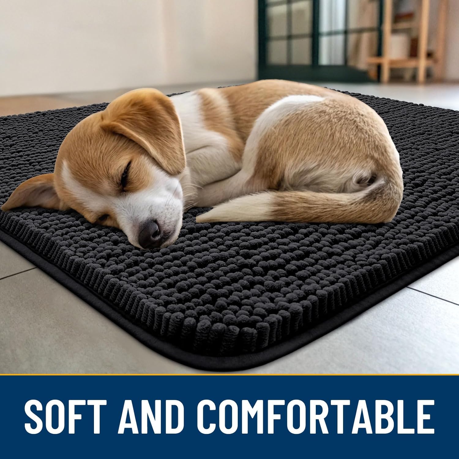 Detalle 2 de Smiry Dog Door Mat 47x32 Absorbent Chenille