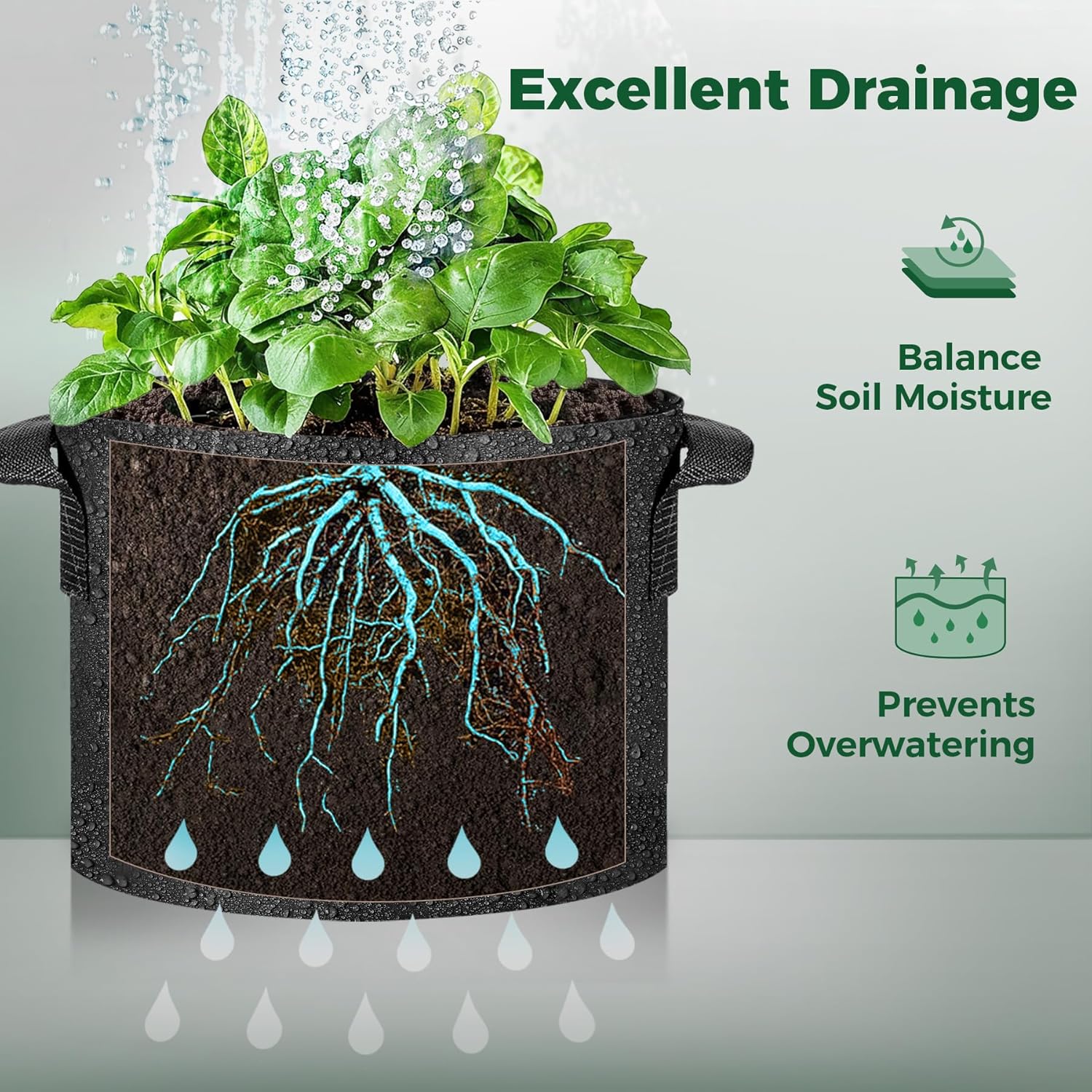 Thumbnail 6 de Grow bags with handles, 10 gallon 10 pack