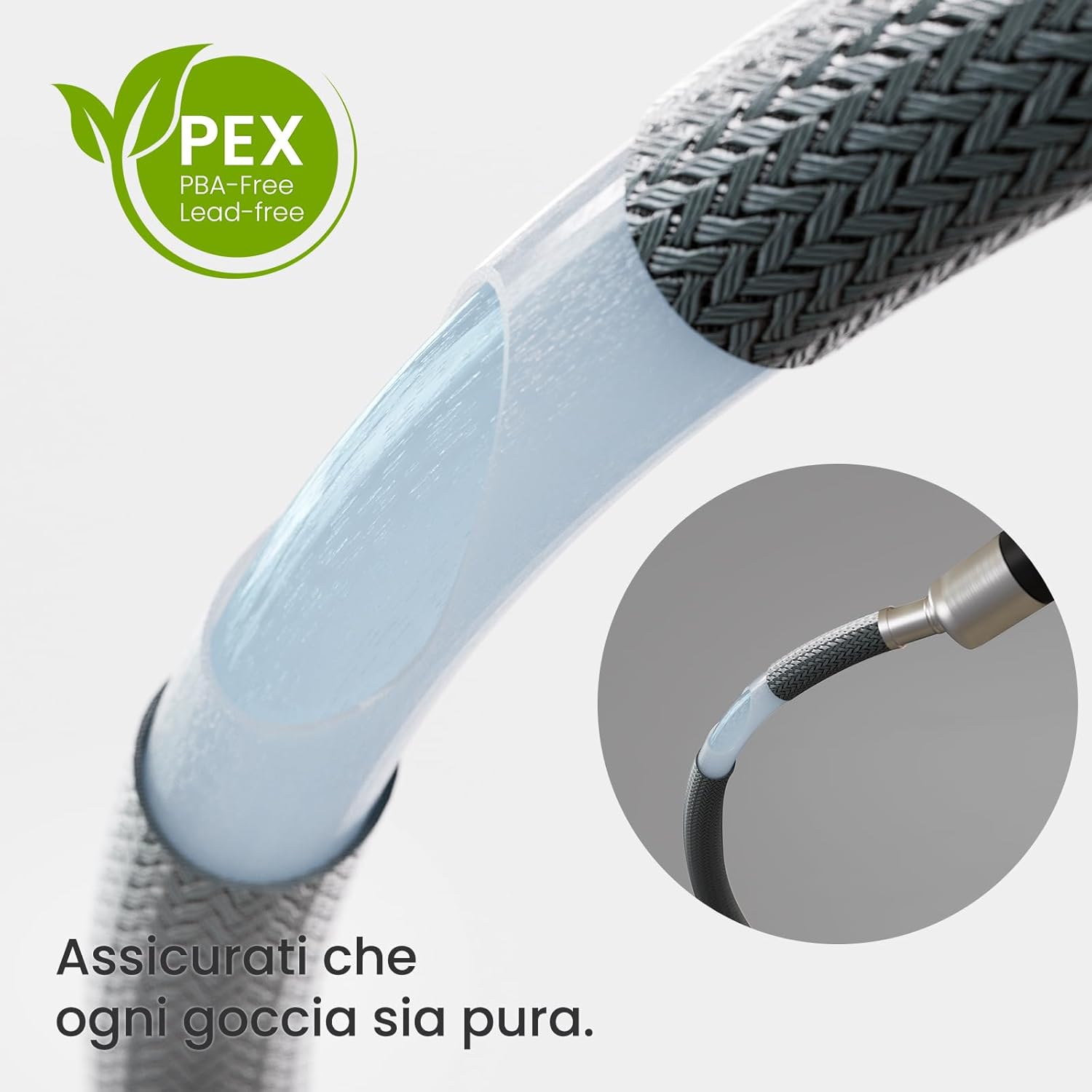 Thumbnail 5 de CECIPA Miscelatore cucina nero con doccetta estraibile, 2 modalità di getto e rotazione 360°