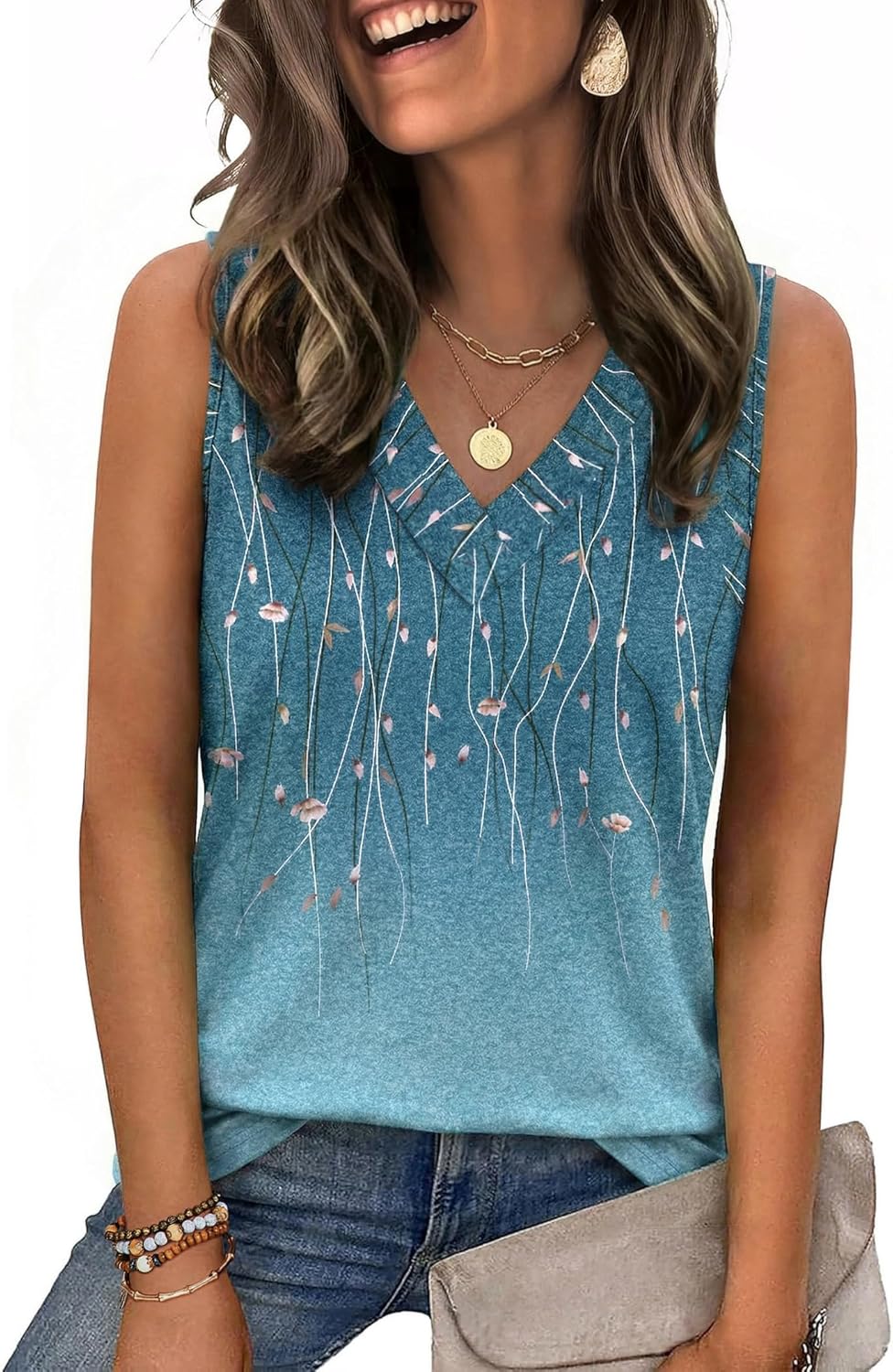 Thumbnail 6 de Zeagoo Women’s V Neck Tank Top — Loose Fit Sleeveless Summer Blouse for Business Casual & Dressy Outfits