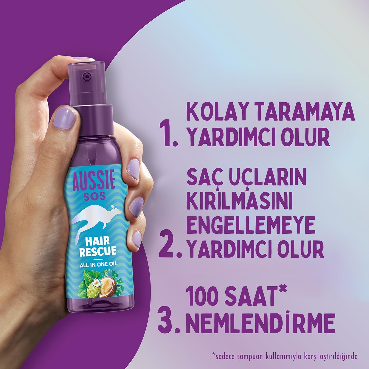 Detalle de Aussie SOS Hair Rescue Aceite Capilar Vegano 100ml
