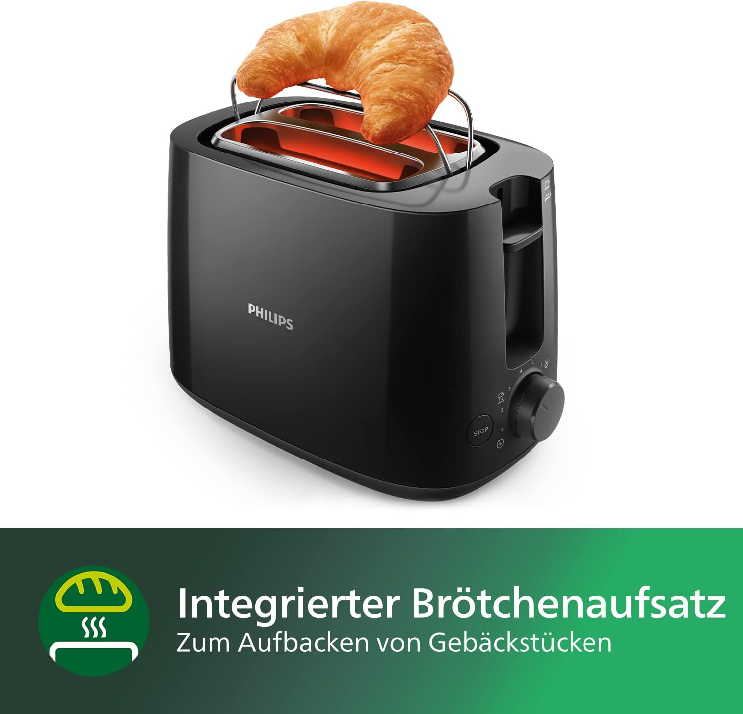 Thumbnail 4 de Philips HD2581/90 Toaster 2‑Schlitze 8 Stufen