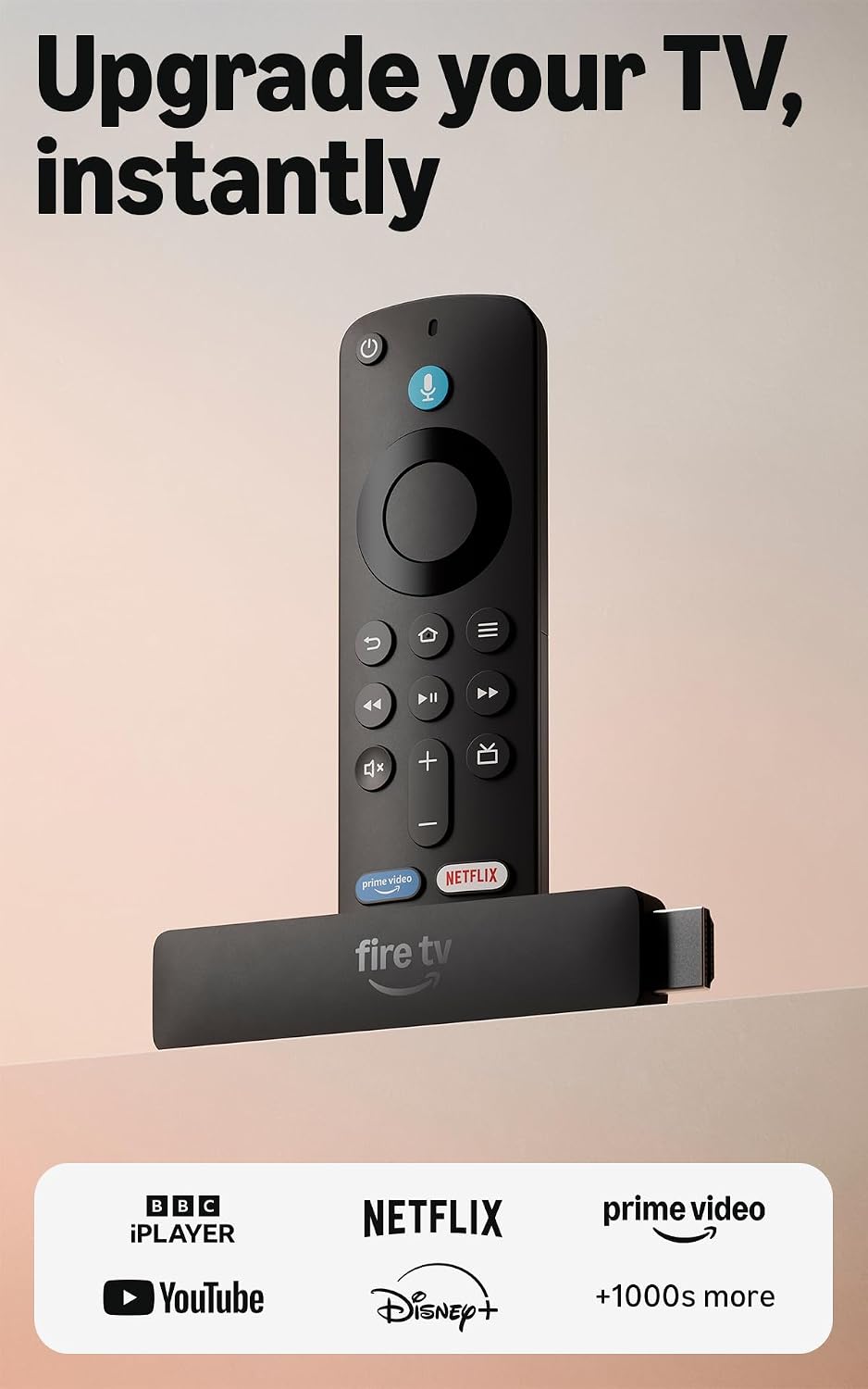 Detalle de Amazon Fire TV Stick HD (Newest Gen) with Alexa Voice Remote and Free & Live TV