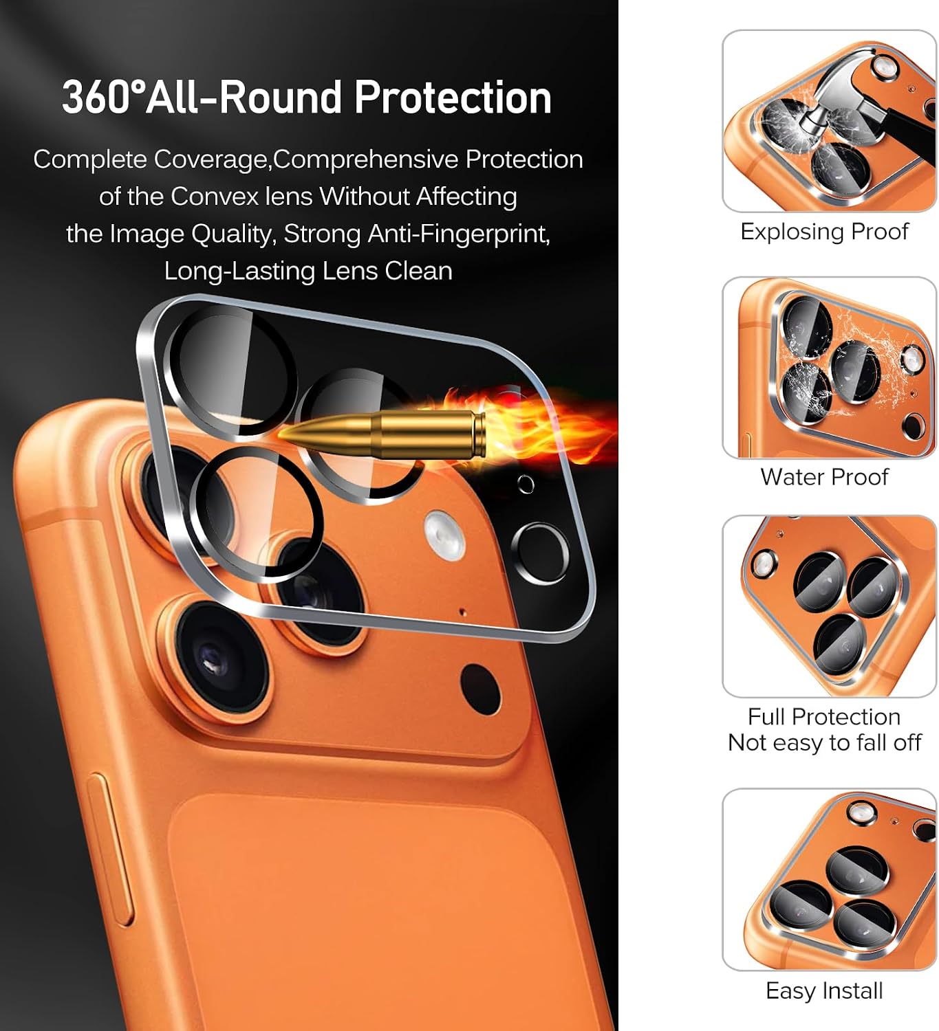 Thumbnail 2 de ivoler Alignment Aid Screen Protector Kit for iPhone 17 Pro (6.3-Inch) – 3 Screen Protectors and 3 Camera Lens Protectors