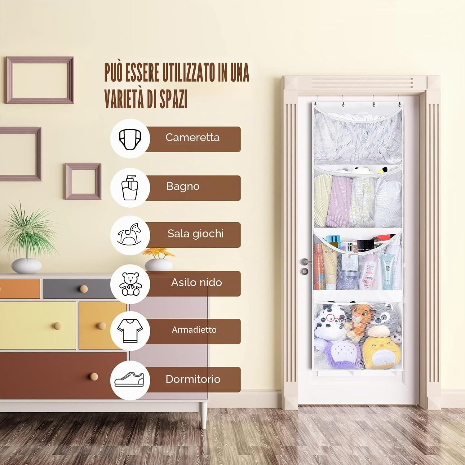 Thumbnail 6 de Organizzatore Per Portaoggetti Per Animali Di Peluche: Amaca e Rete Organizer per la camera