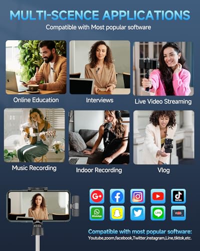 Thumbnail 7 de Caiord Professional Wireless Lavalier Microphone for iPhone and iPad