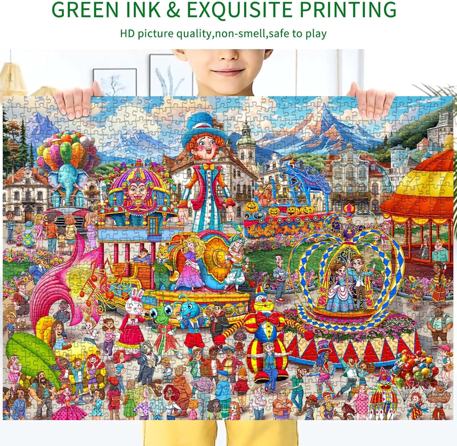 Detalle de Jigsaw Puzzles for Adults 1000 – Carnival Theme, Challenging 1000-Piece Puzzle for Relaxation and Family Fun