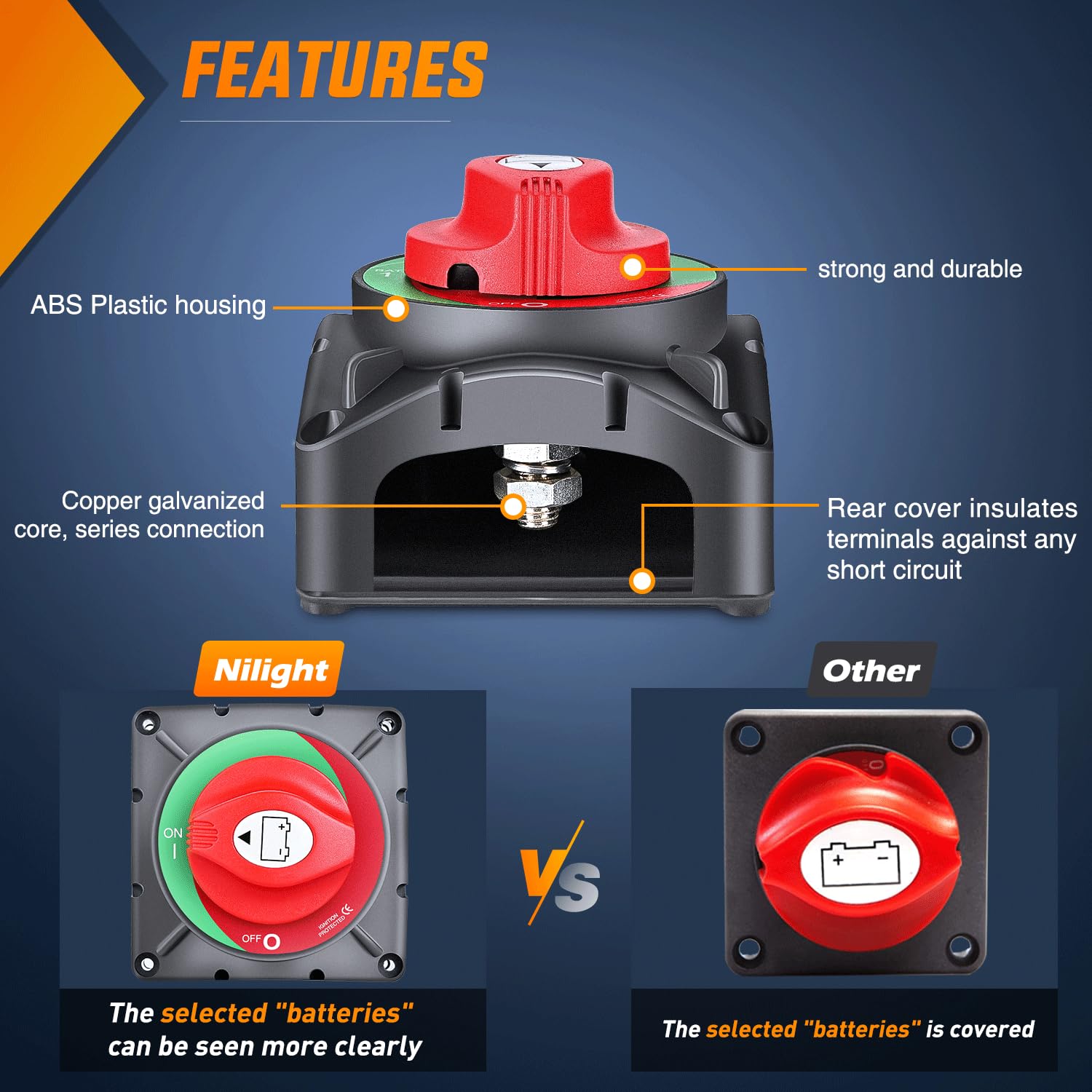 Thumbnail 6 de Nilight 600A Battery Cut-Off Switch 🚗