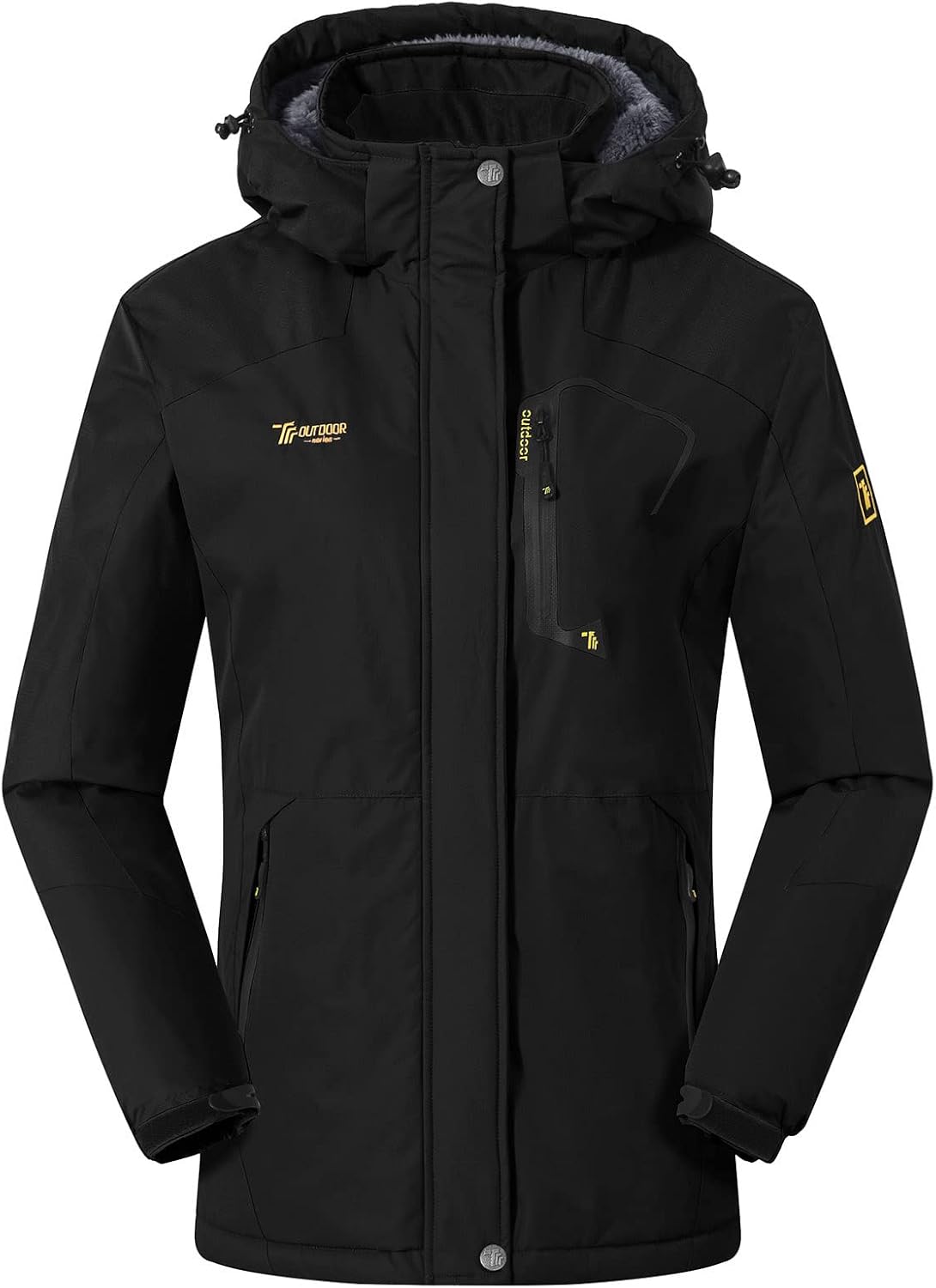 Detalle de JHMORP Women's Winter Ski Jacket with Waterproof Shell and Fleece Lining