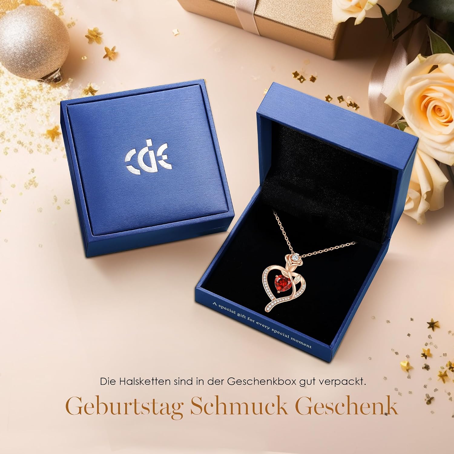 Thumbnail 5 de CDE Halskette Damen Rosegold Herz 45+5 cm