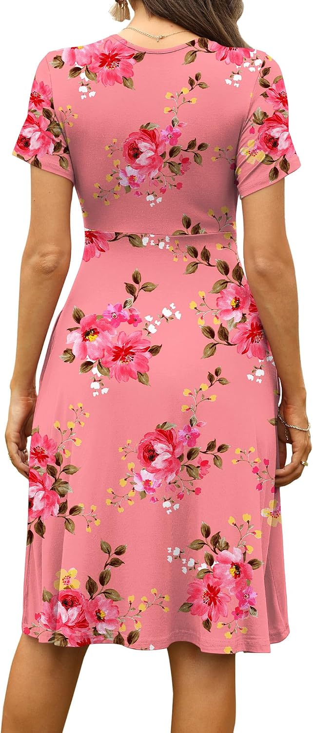 Detalle 2 de WEACZZY Summer V-Neck Floral Dress with Pockets