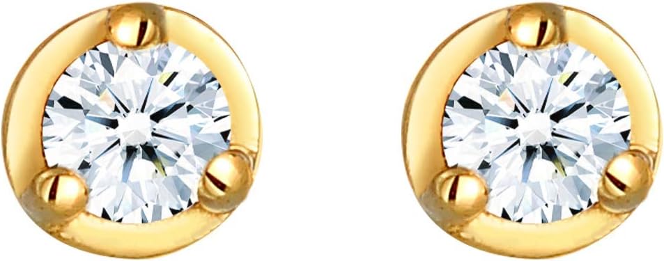 Detalle 2 de DIAMORE Elli Ohrringe Solitär 0,06 ct Gelbgold