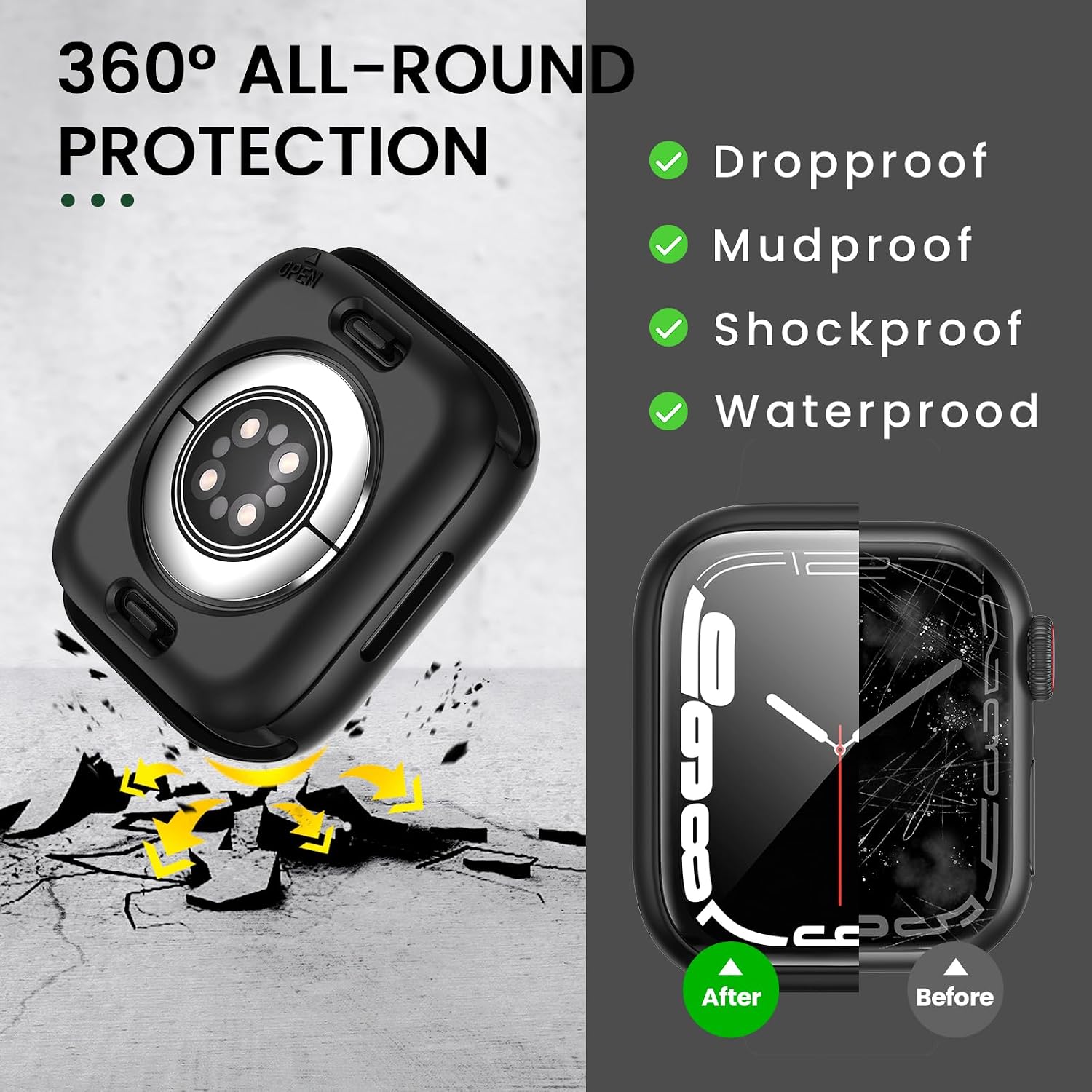 Thumbnail 3 de Goton 3-in-1 Waterproof Case for Apple Watch 44mm