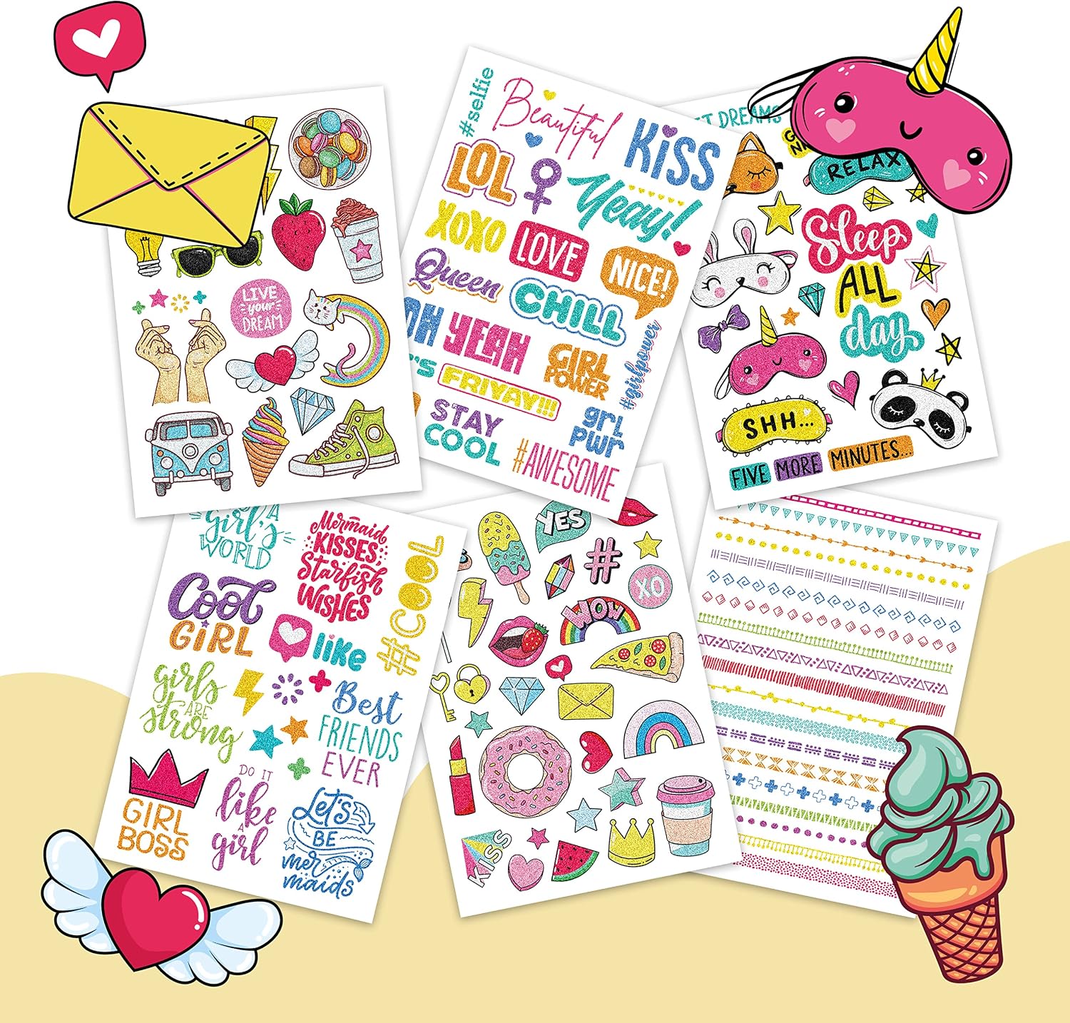 Detalle 1 de Papierdrachen Papierdrachen 100 Metallic-Tattoos