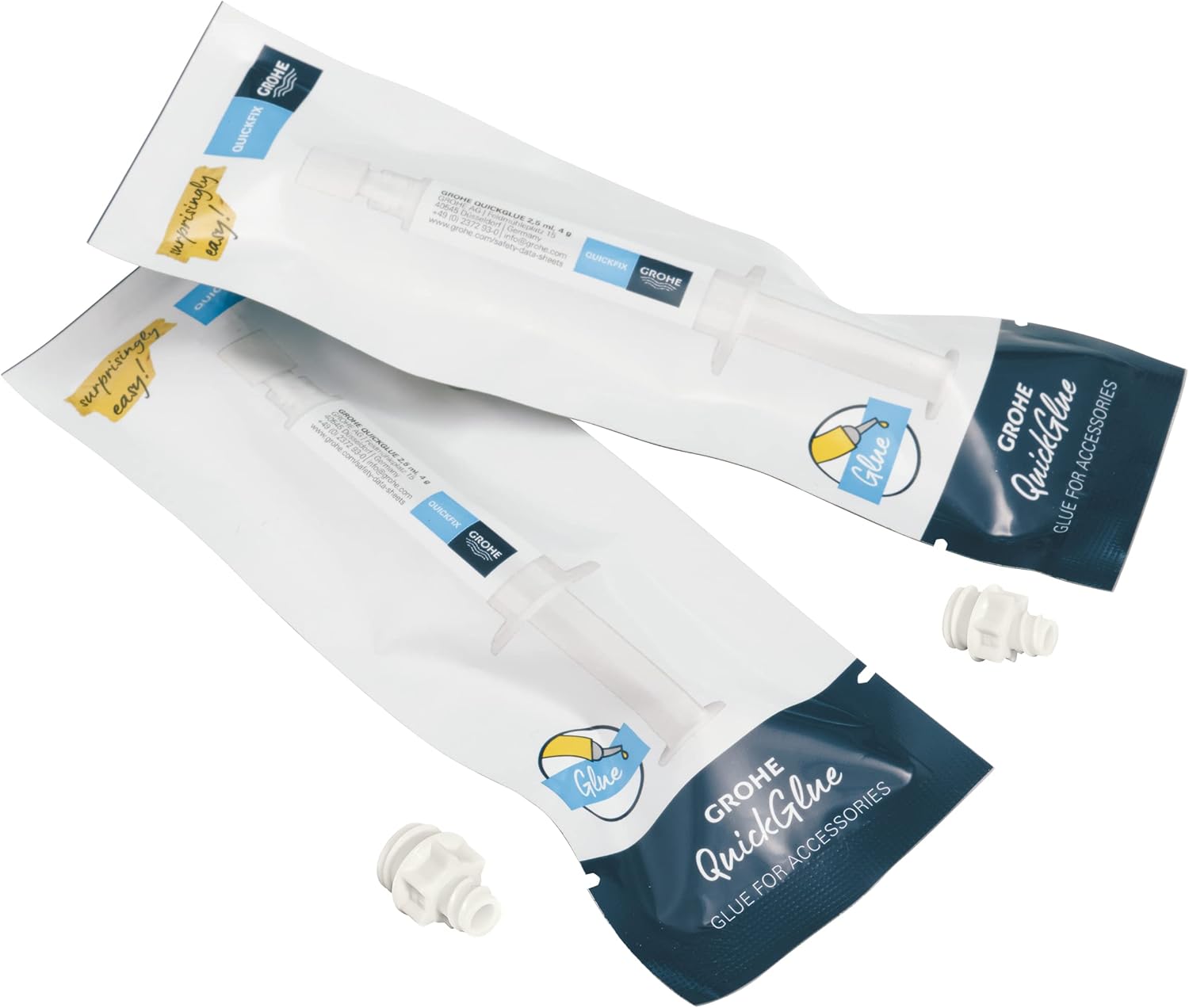 Thumbnail 6 de GROHE QuickGlue Kleber-Set 2x für Bad-Accessoires (ohne Bohren) – geeignet für Marmor, Fliesen, Glas, Kunststoff, Holz, Metall