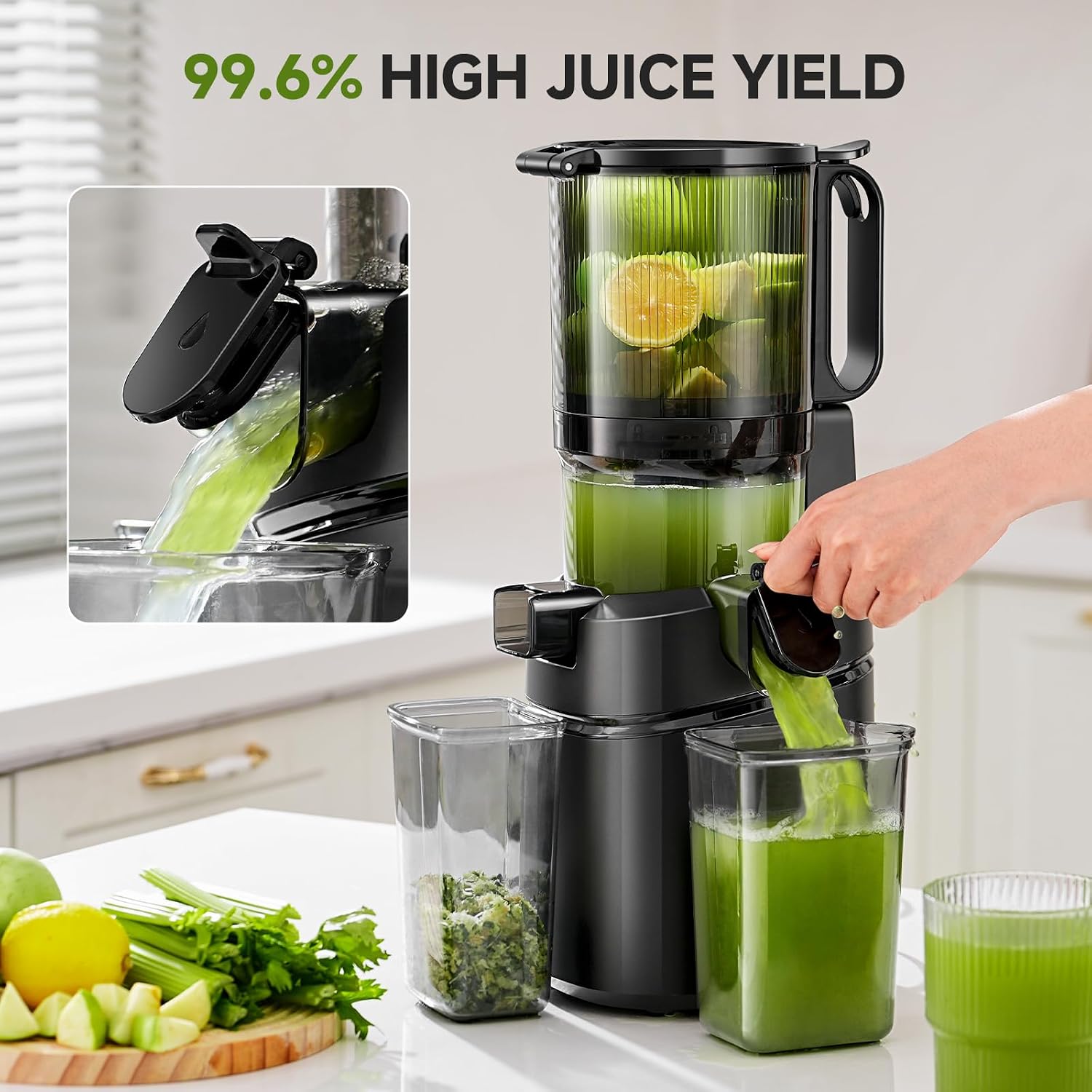 Detalle 2 de AMZCHEF SJ-036 250W Slow Juicer Entsafter