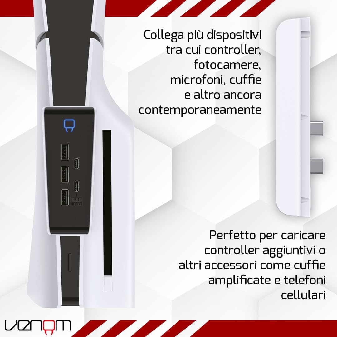 Thumbnail 3 de Hub USB Venom per PS5 Slim 5 porte