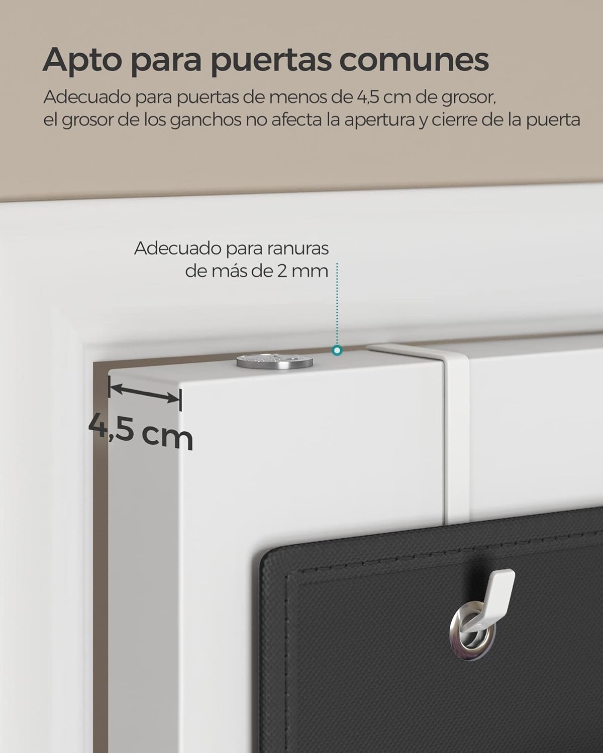 Thumbnail 6 de Songmics Organizador Colgante de Puerta con 4 Bolsillos