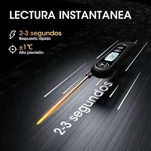 Detalle de DOQAUS Termómetro de Cocina Digital con Lectura en 3 segundos y Sonda Larga