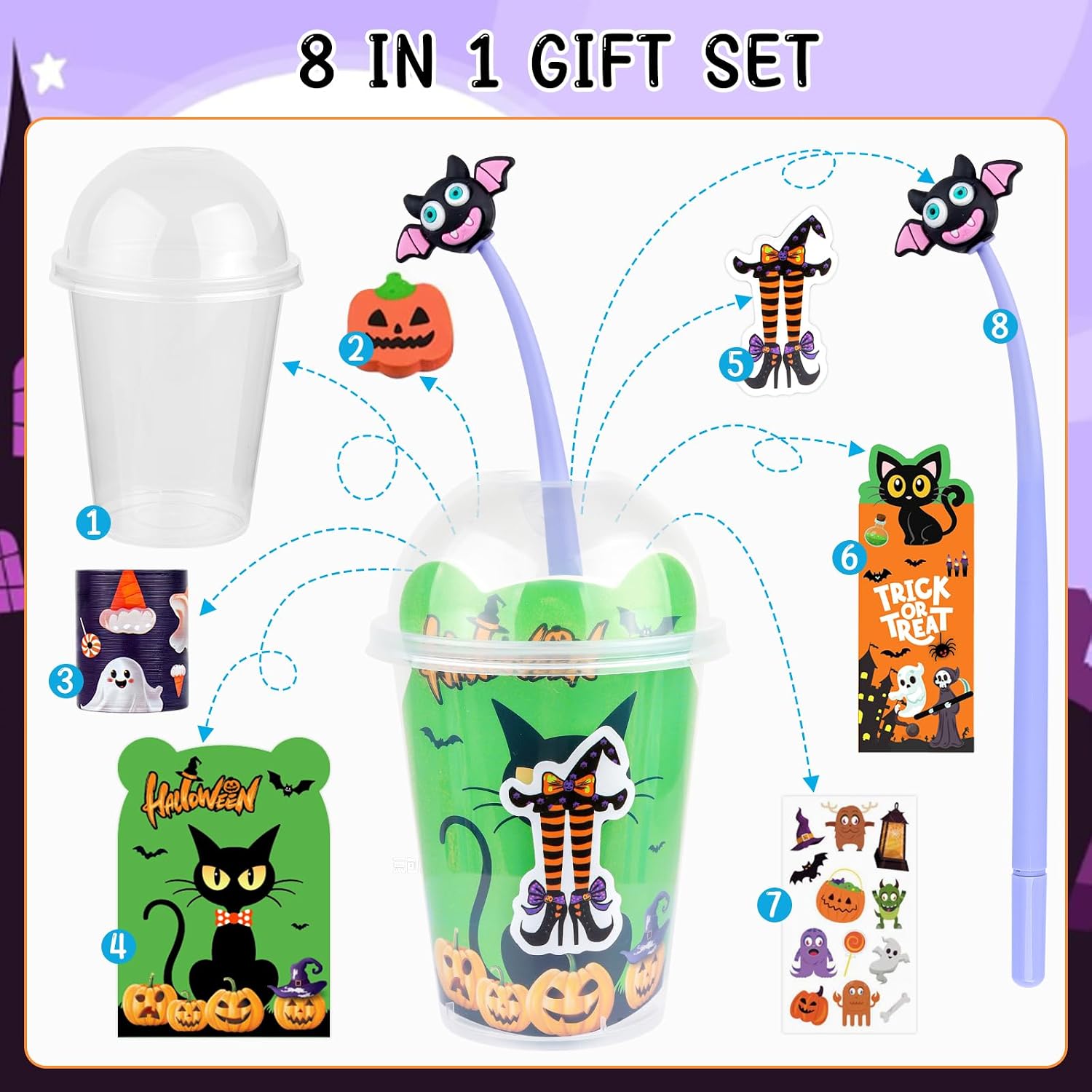 Thumbnail 4 de Halloween Stationery Party Favour Set, 12-Pack