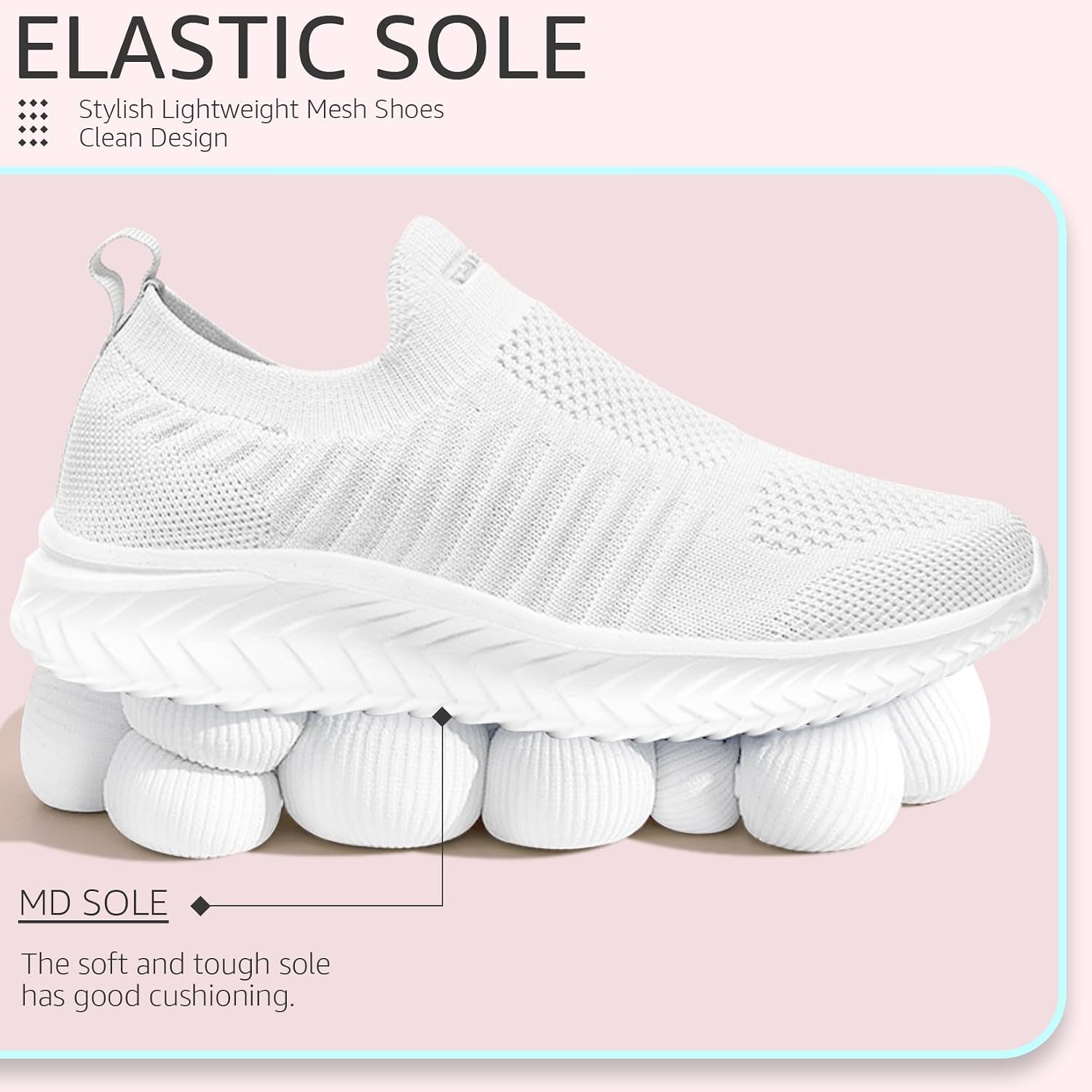 Thumbnail 3 de Basket femme respirantes slip-on en textile pour sneakers, running fitness et sport léger