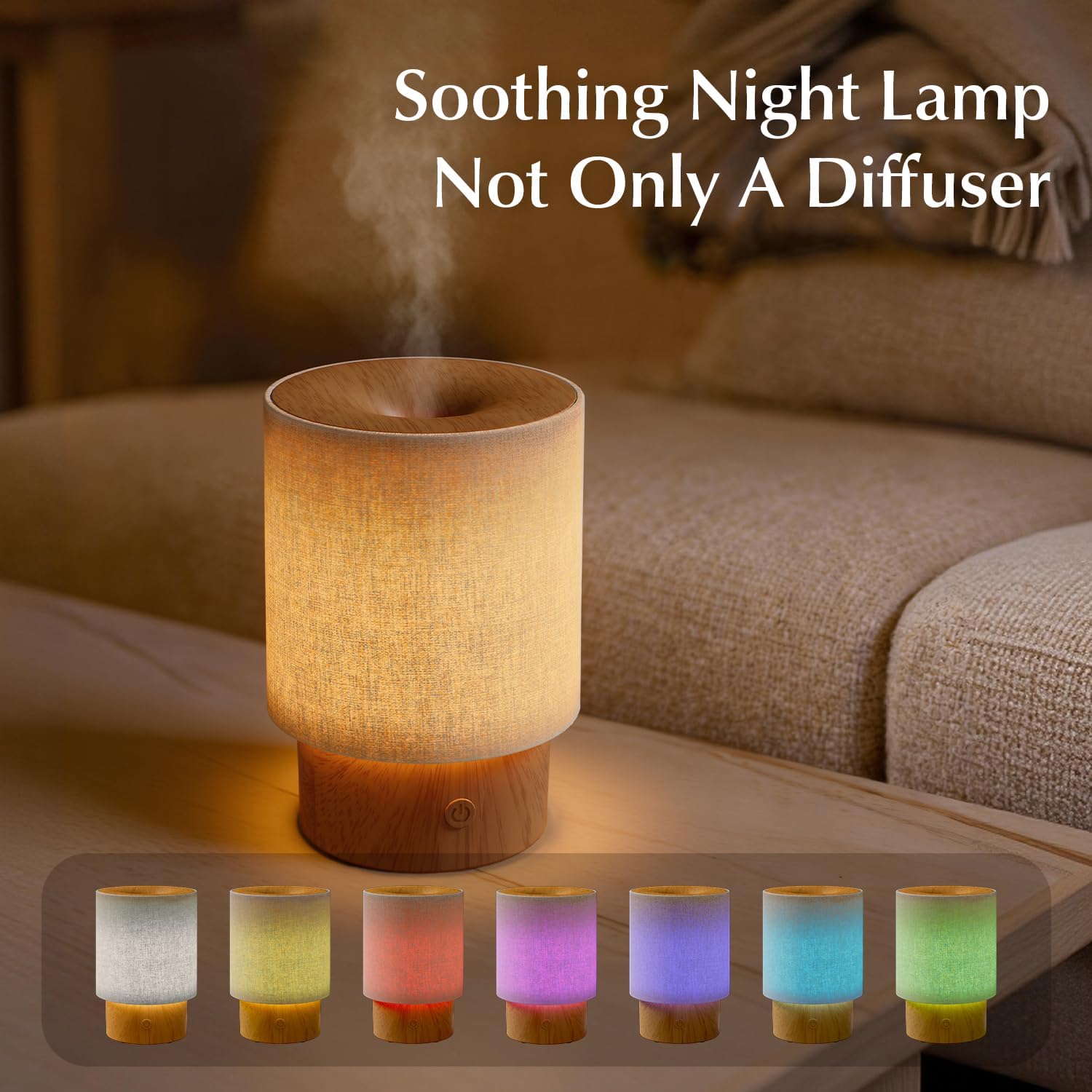 Detalle de ARVIDSSON 200315 Essential Oil Diffuser, 100 mL Ultrasonic with Fabric Cover