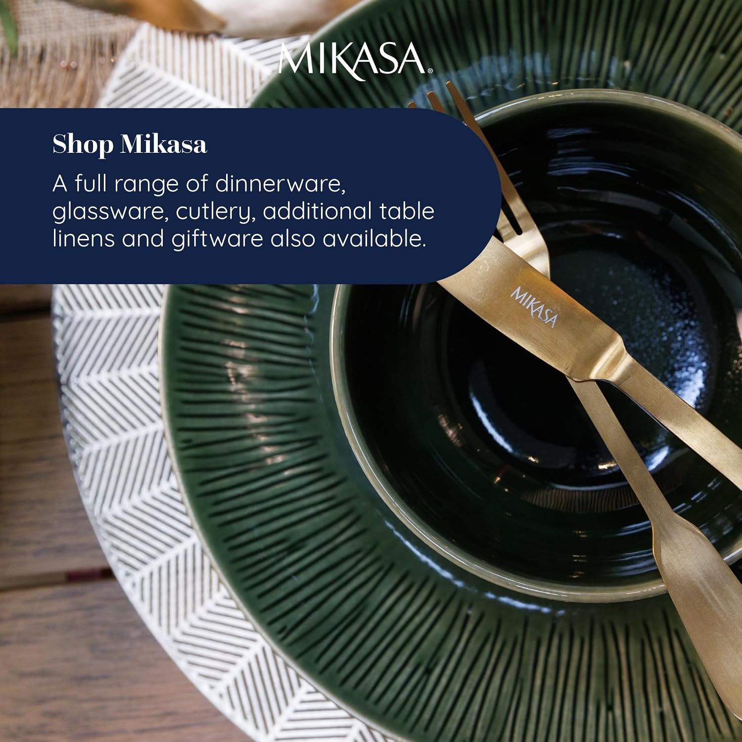 Thumbnail 6 de Mikasa Round Gold PU Placemats, Set of 4, 38cm