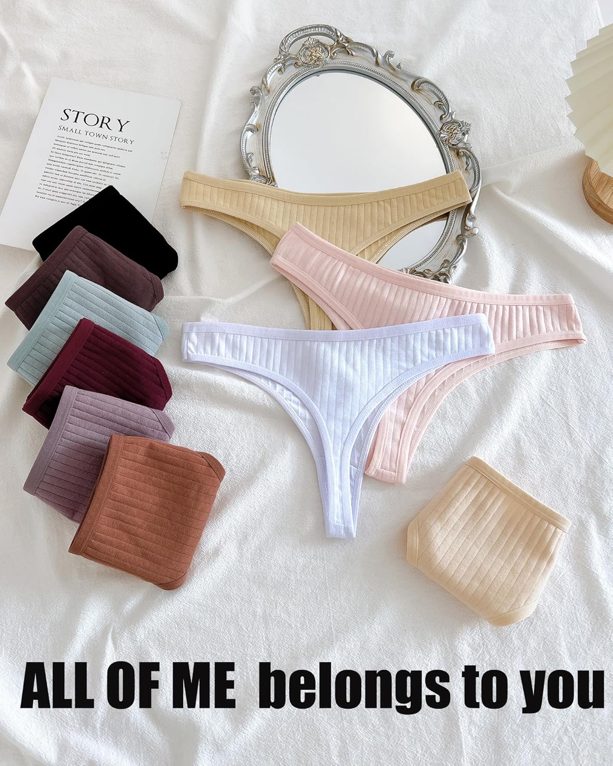 Thumbnail 4 de ALL OF ME 6er Pack Baumwolle String Tanga für Damen – bequeme Cotton-Slips als Mehrpack