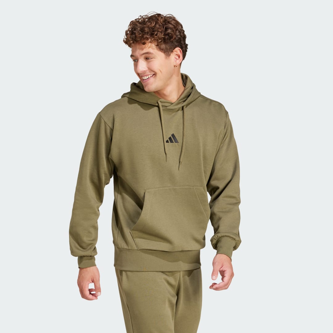 Detalle de Sudadera de felpa con capucha Essentials Feelcozy de Adidas