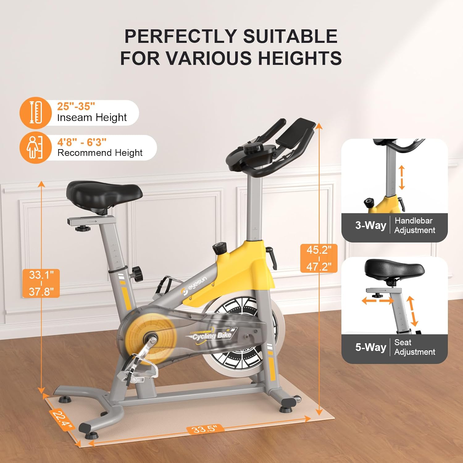 Thumbnail 3 de EYESUN QM-530W Indoor Magnetic Exercise Bike