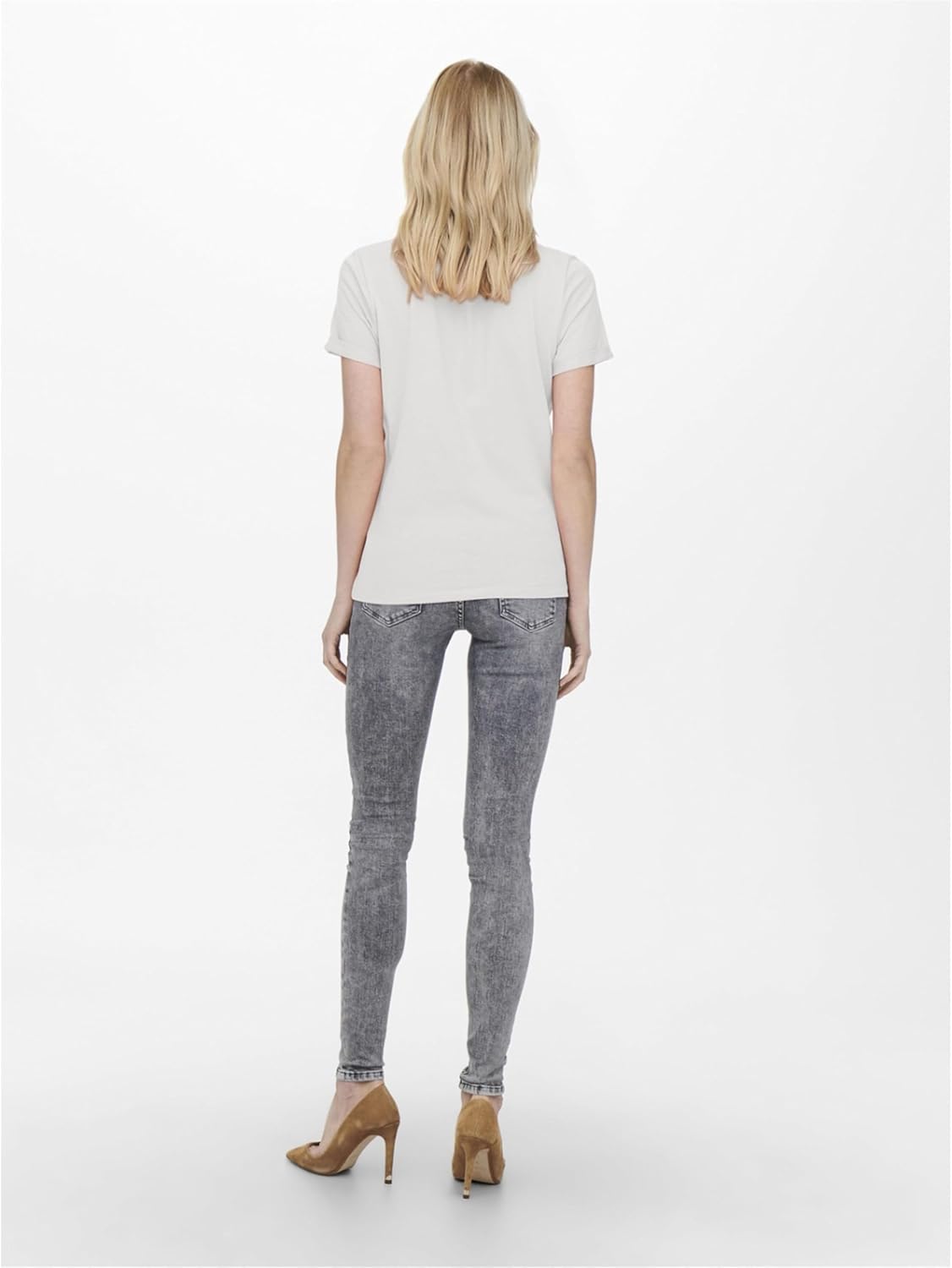 Thumbnail 4 de ONLY Damen T-Shirt ONLKITA Regular Fit – 100% Baumwolle, BCI, XS–XL, Gelb-Grün-Schwarz-Weiß-Rosa-Orange